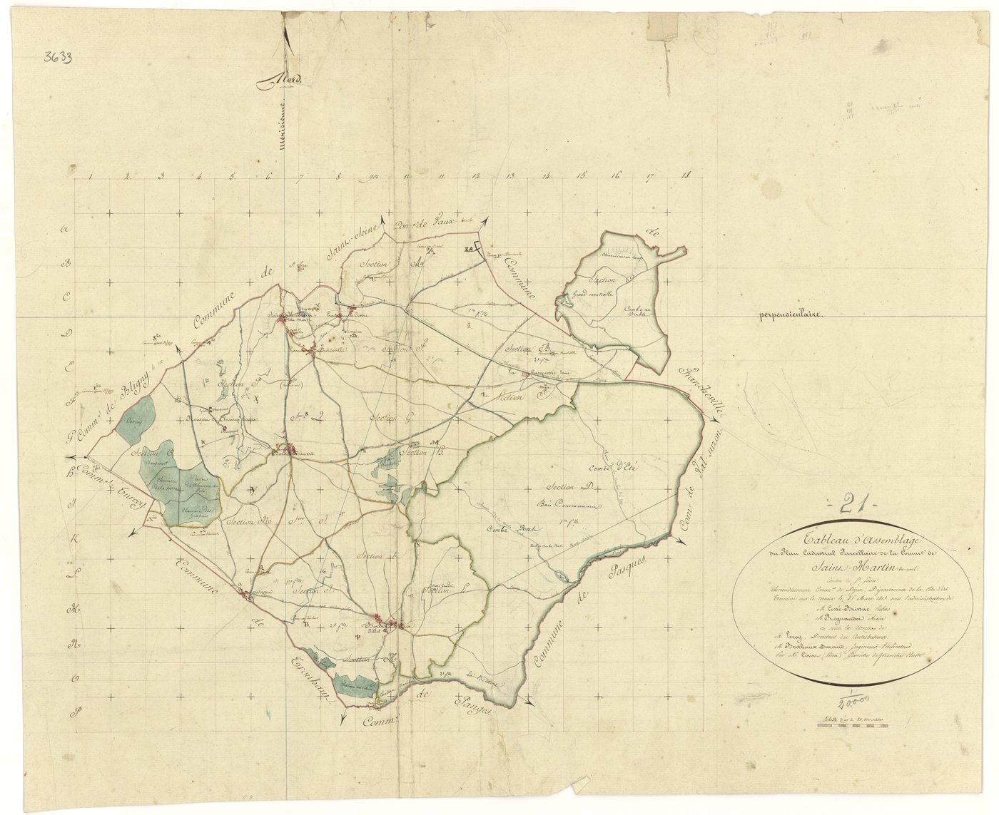 Saint-Martin-du-Mont - Tableau d'assemblage - 3 P PLAN 562/1