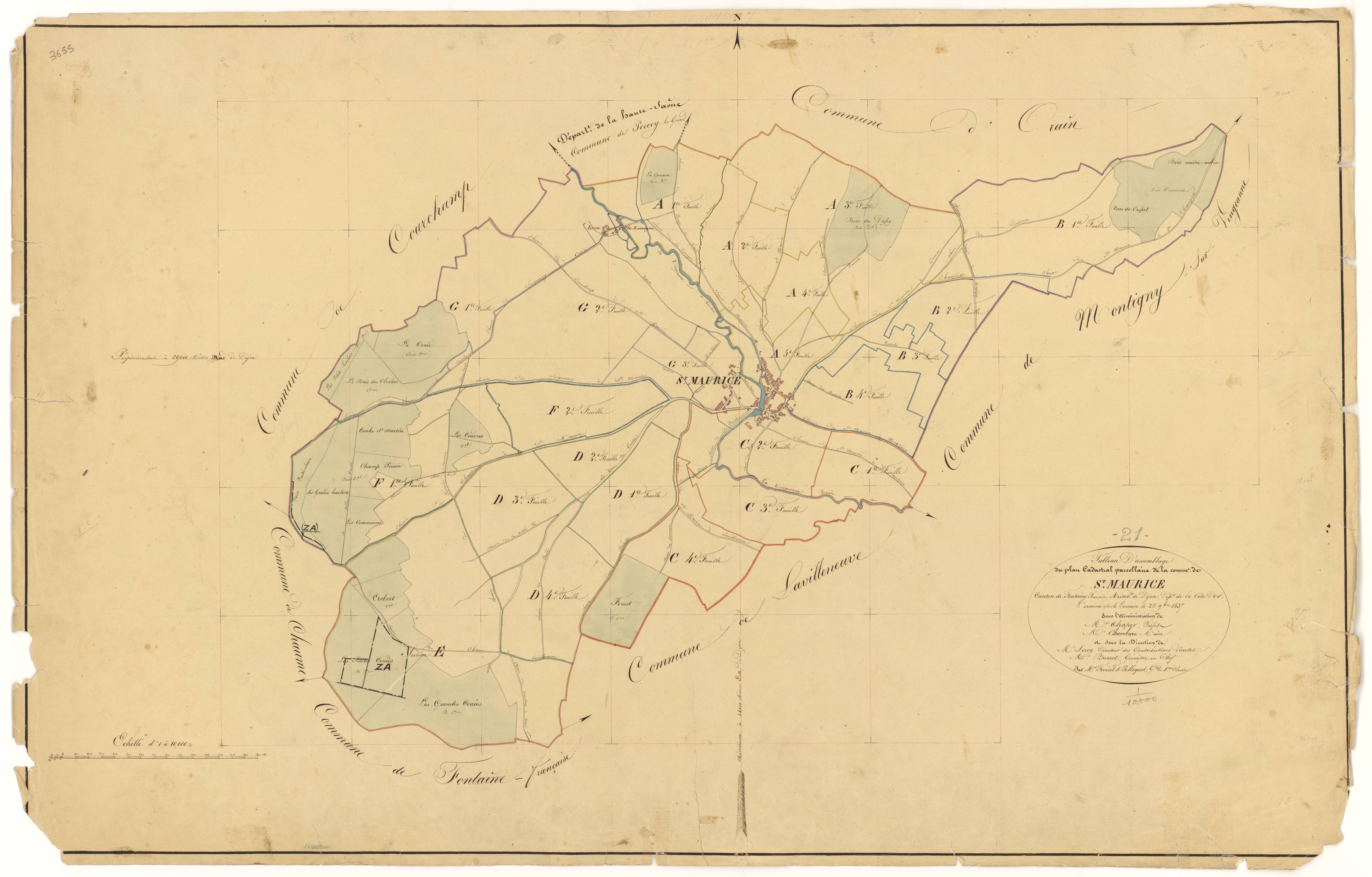 Saint-Maurice-sur-Vingeanne - Tableau d'assemblage - 3 P PLAN 563/1