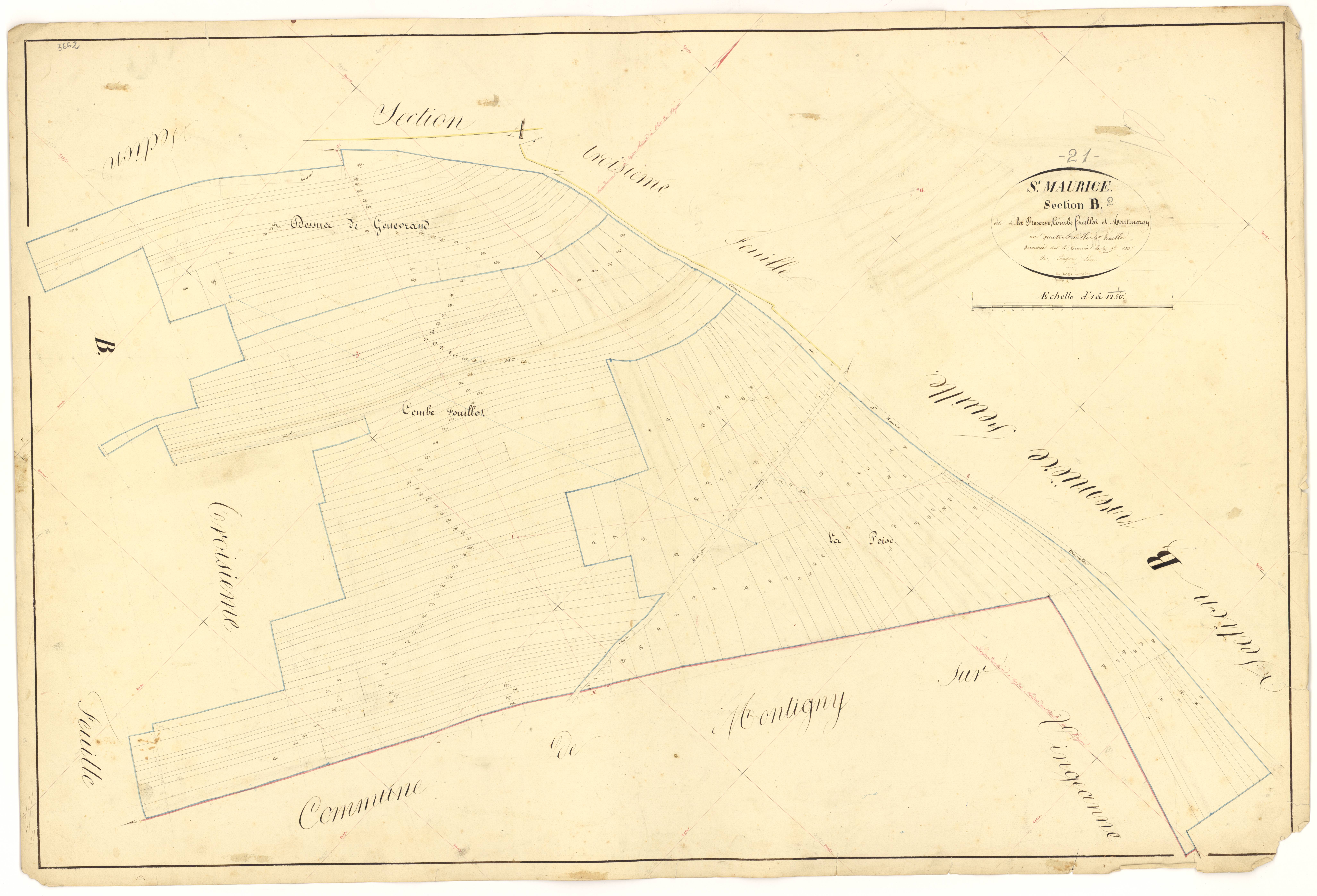 Saint-Maurice-sur-Vingeanne - Section B2 - 3 P PLAN 563/8
