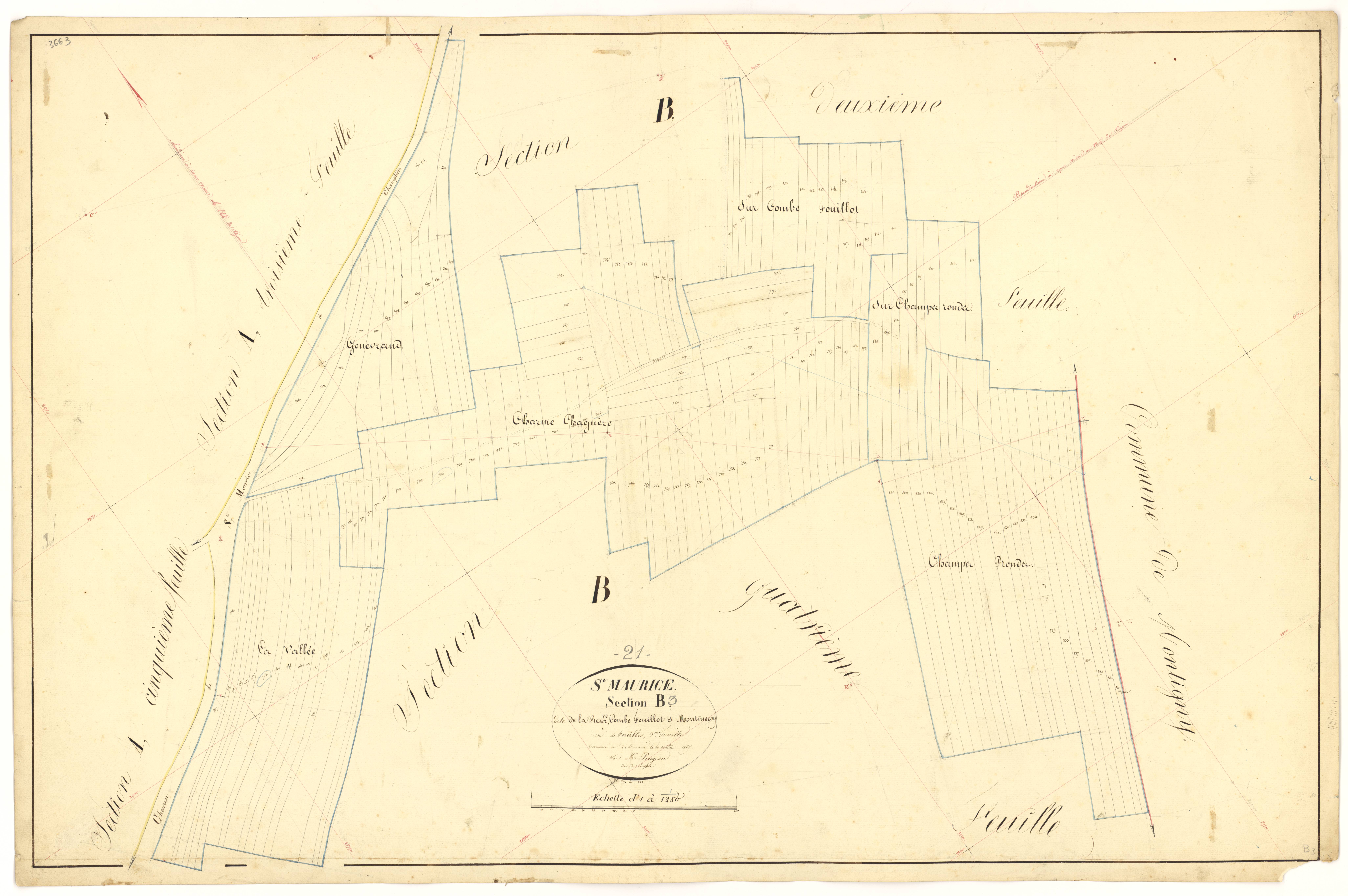 Saint-Maurice-sur-Vingeanne - Section B3 - 3 P PLAN 563/9