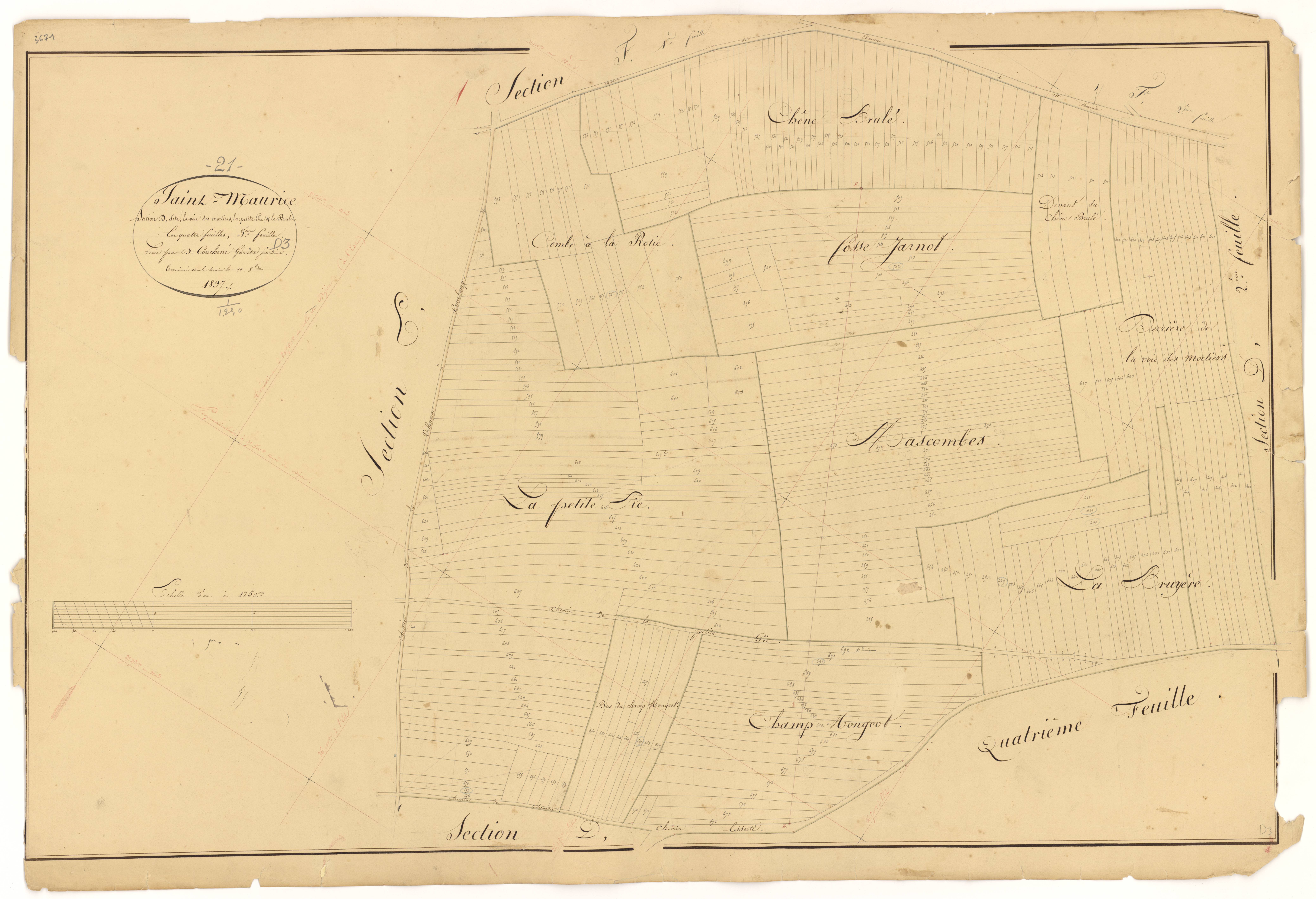 Saint-Maurice-sur-Vingeanne - Section D3 - 3 P PLAN 563/17