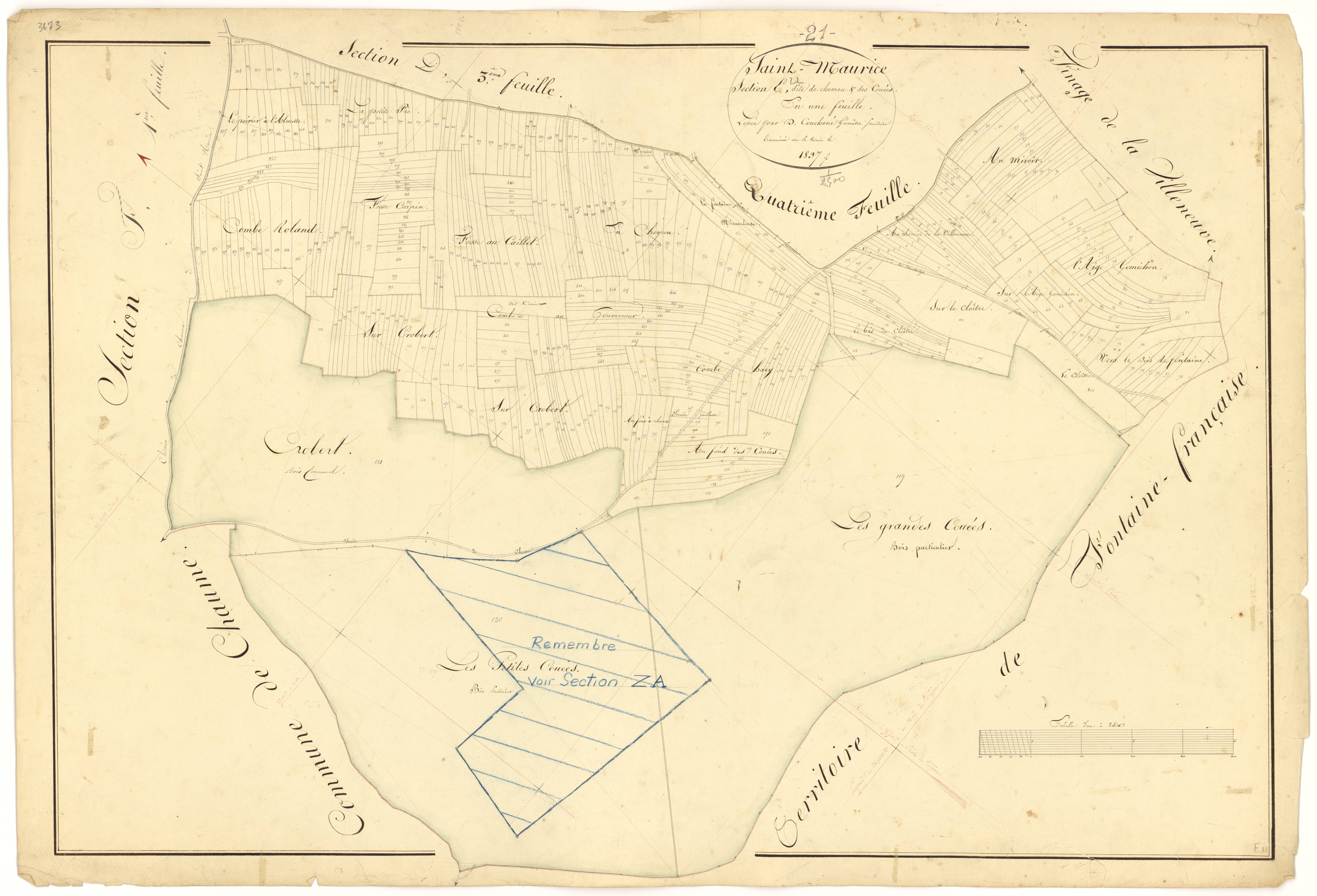 Saint-Maurice-sur-Vingeanne - Section E - 3 P PLAN 563/19