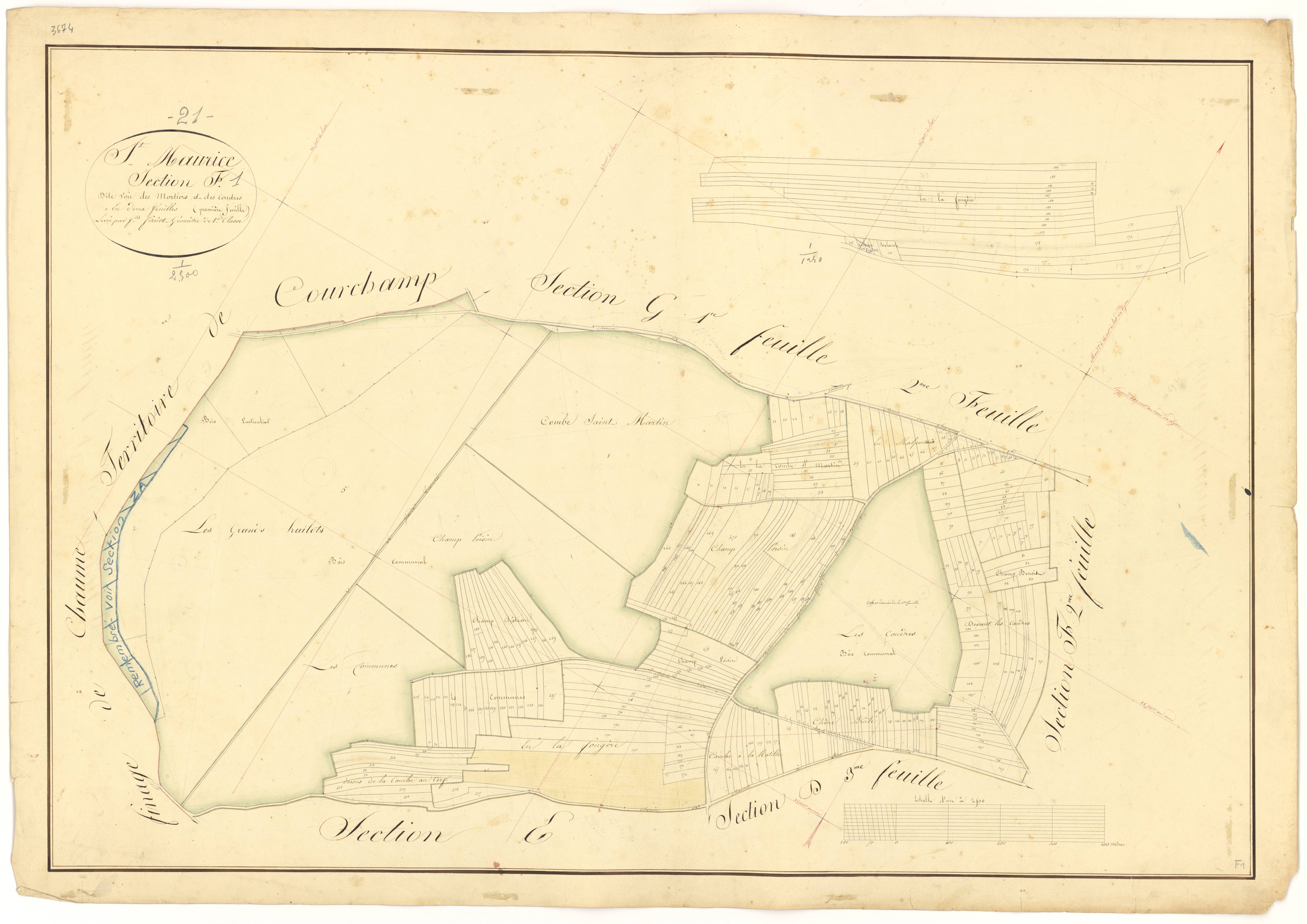 Saint-Maurice-sur-Vingeanne - Section F1 - 3 P PLAN 563/20