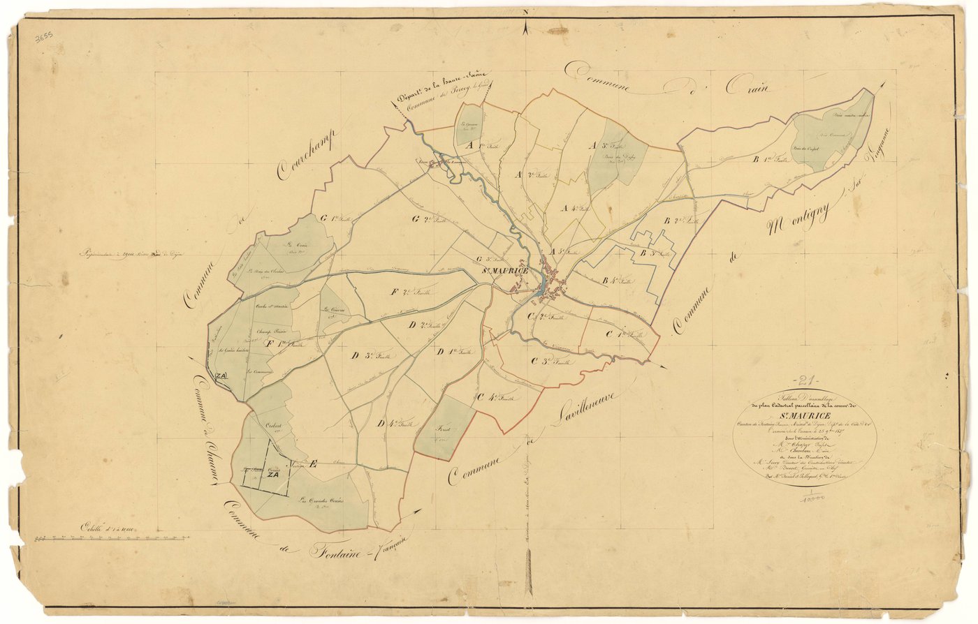 Saint-Maurice-sur-Vingeanne - Tableau d'assemblage - 3 P PLAN 563/1