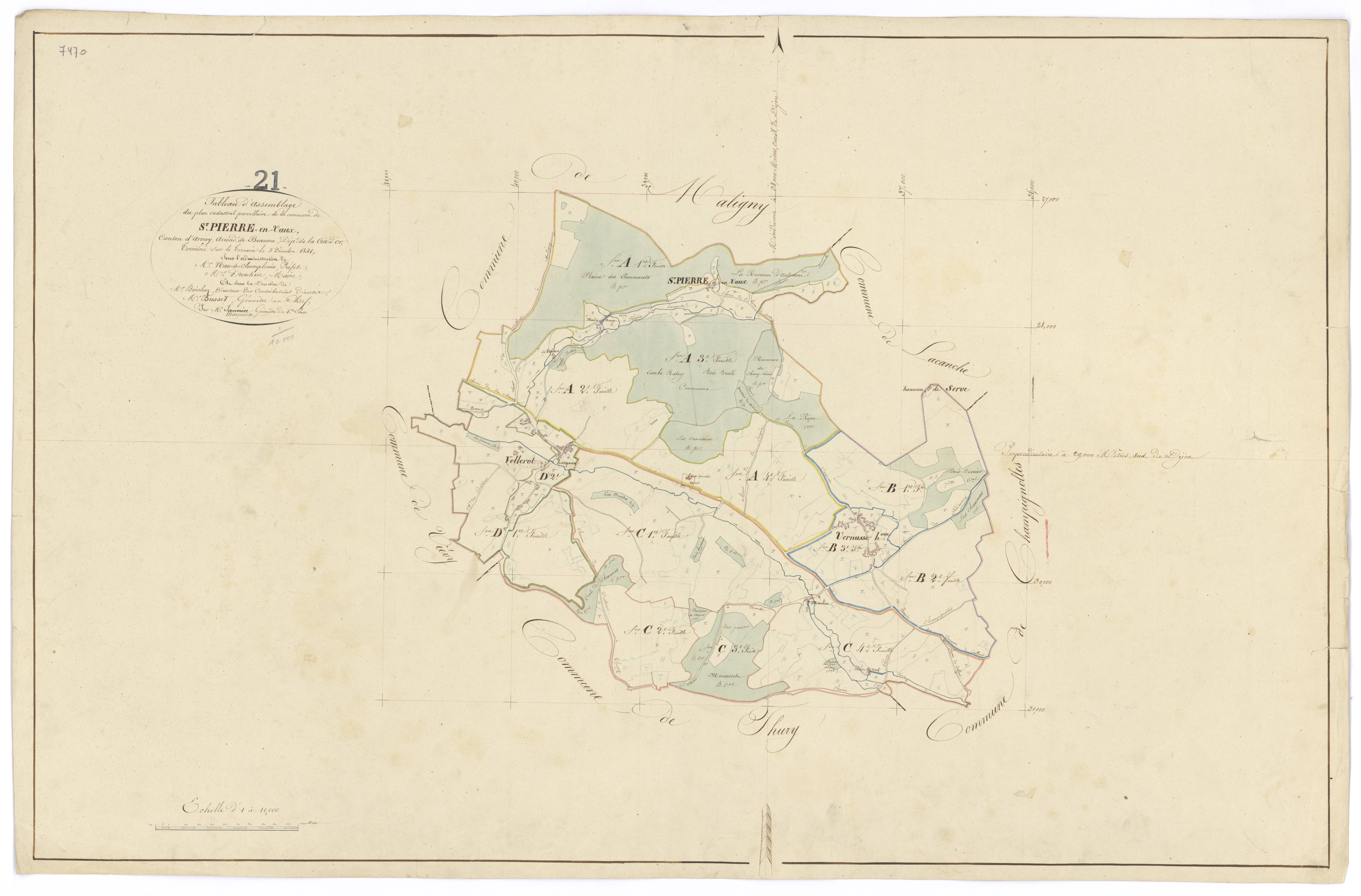 Saint-Pierre-en-Vaux - Tableau d'assemblage - 3 P PLAN 567/1