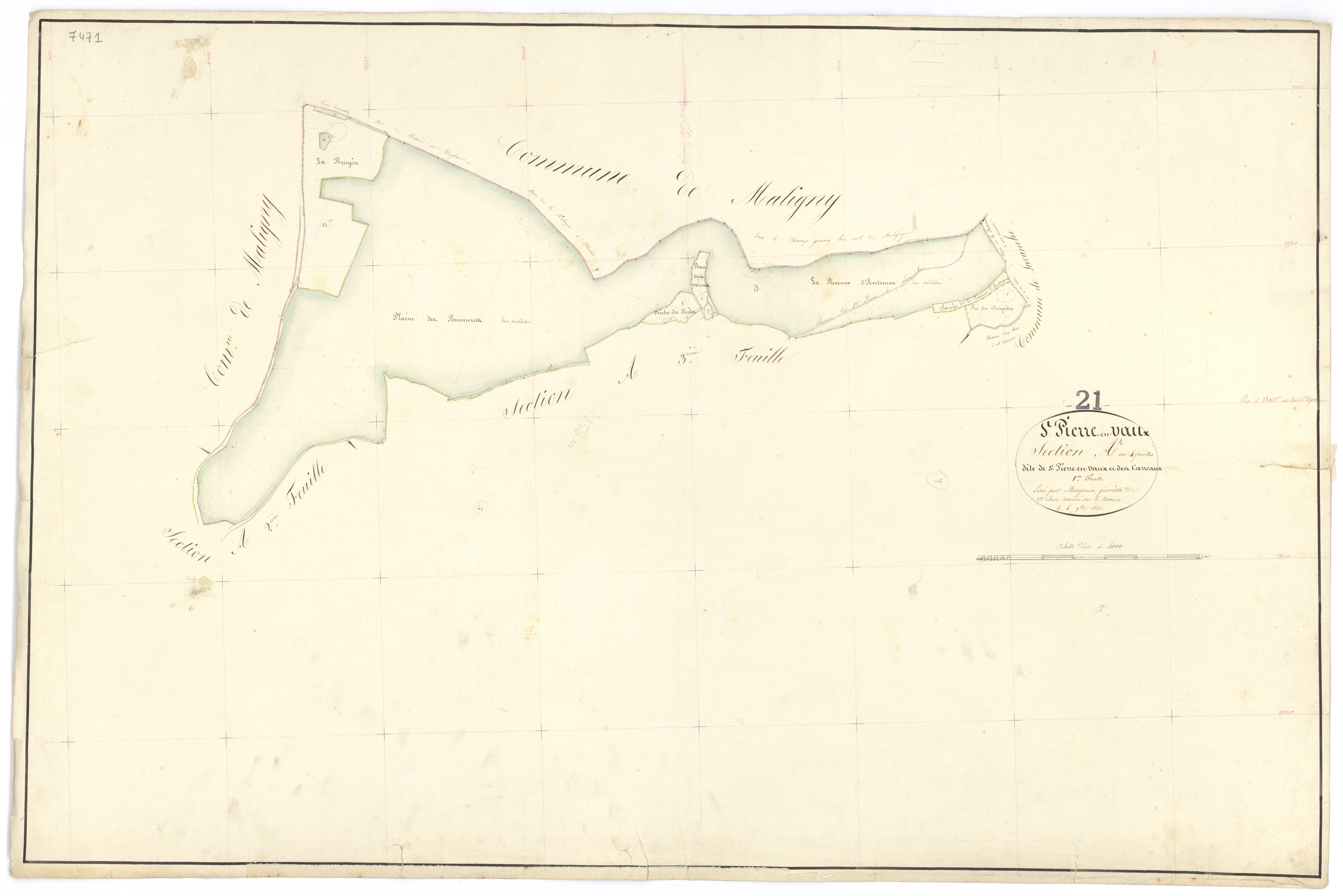 Saint-Pierre-en-Vaux - Section A1 - 3 P PLAN 567/2