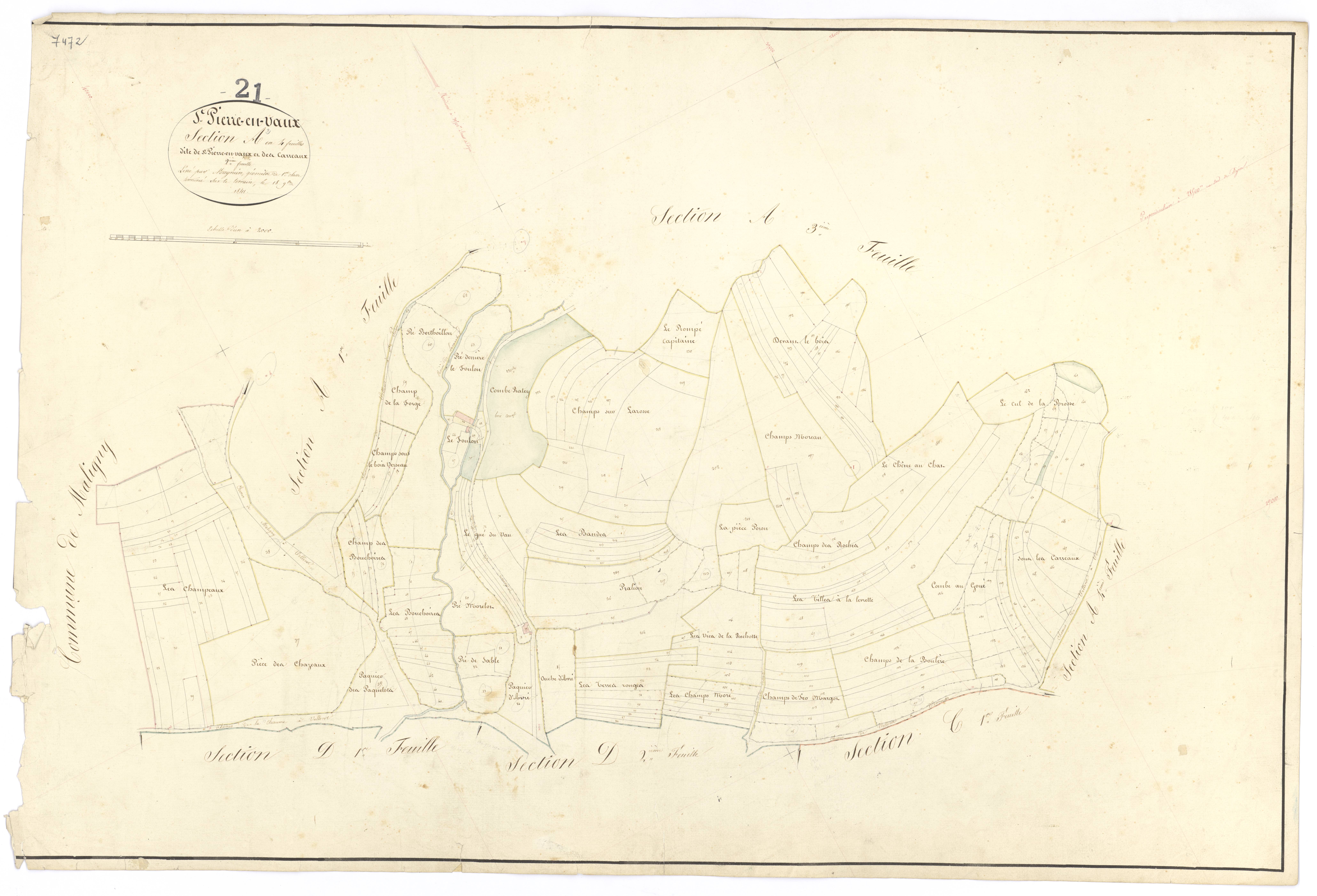 Saint-Pierre-en-Vaux - Section A2 - 3 P PLAN 567/3