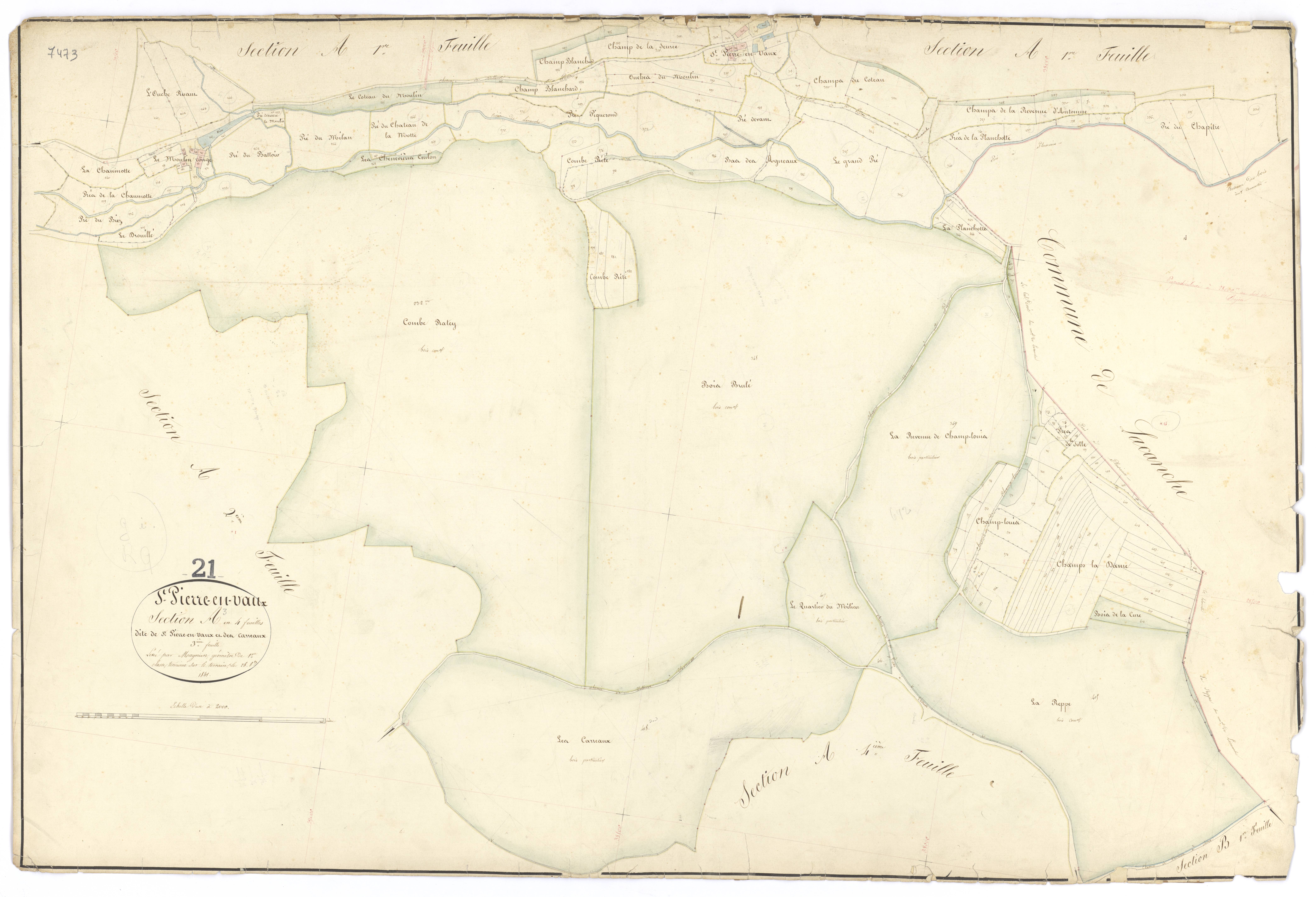 Saint-Pierre-en-Vaux - Section A3 - 3 P PLAN 567/4