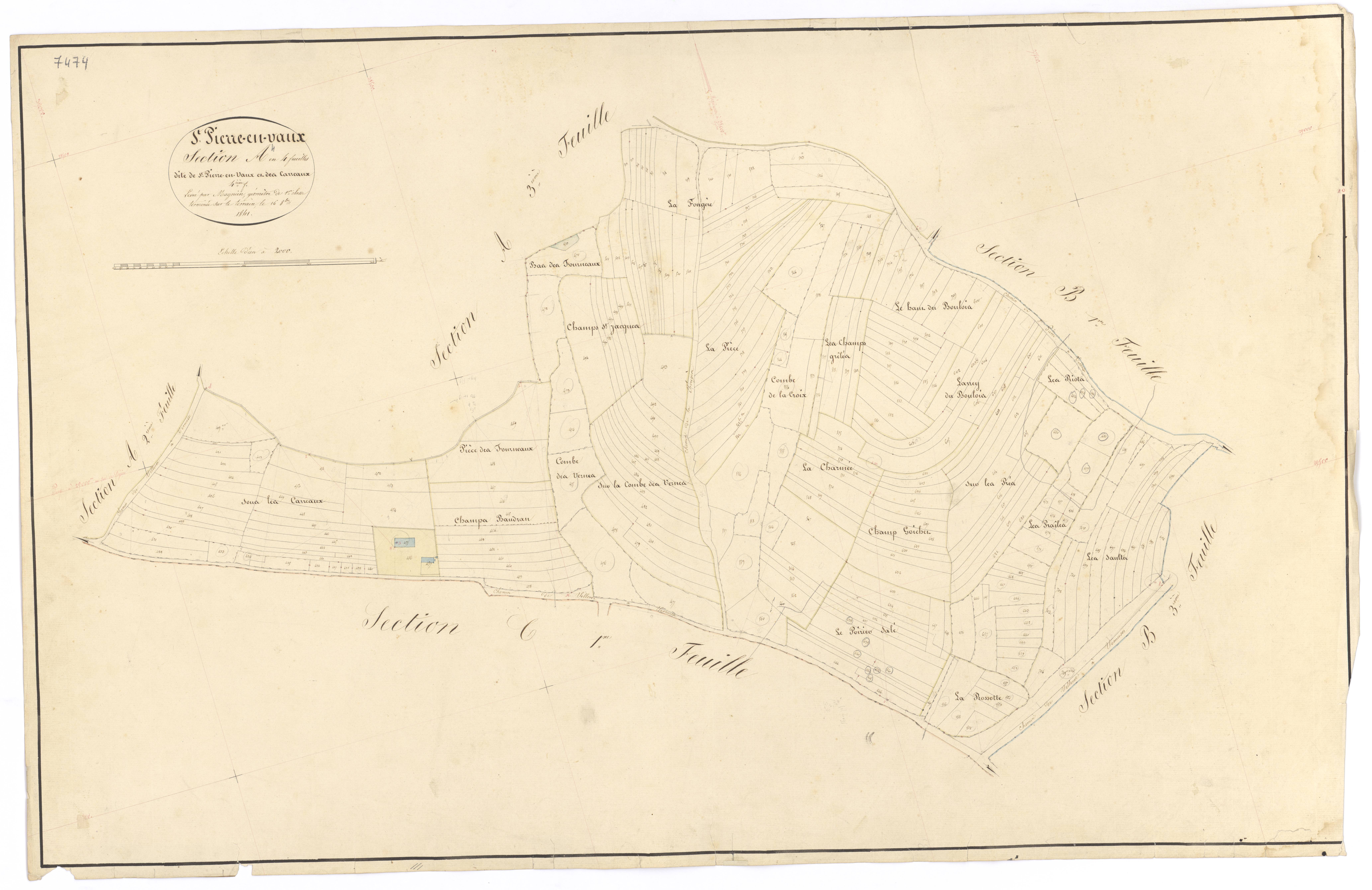 Saint-Pierre-en-Vaux - Section A4 - 3 P PLAN 567/5