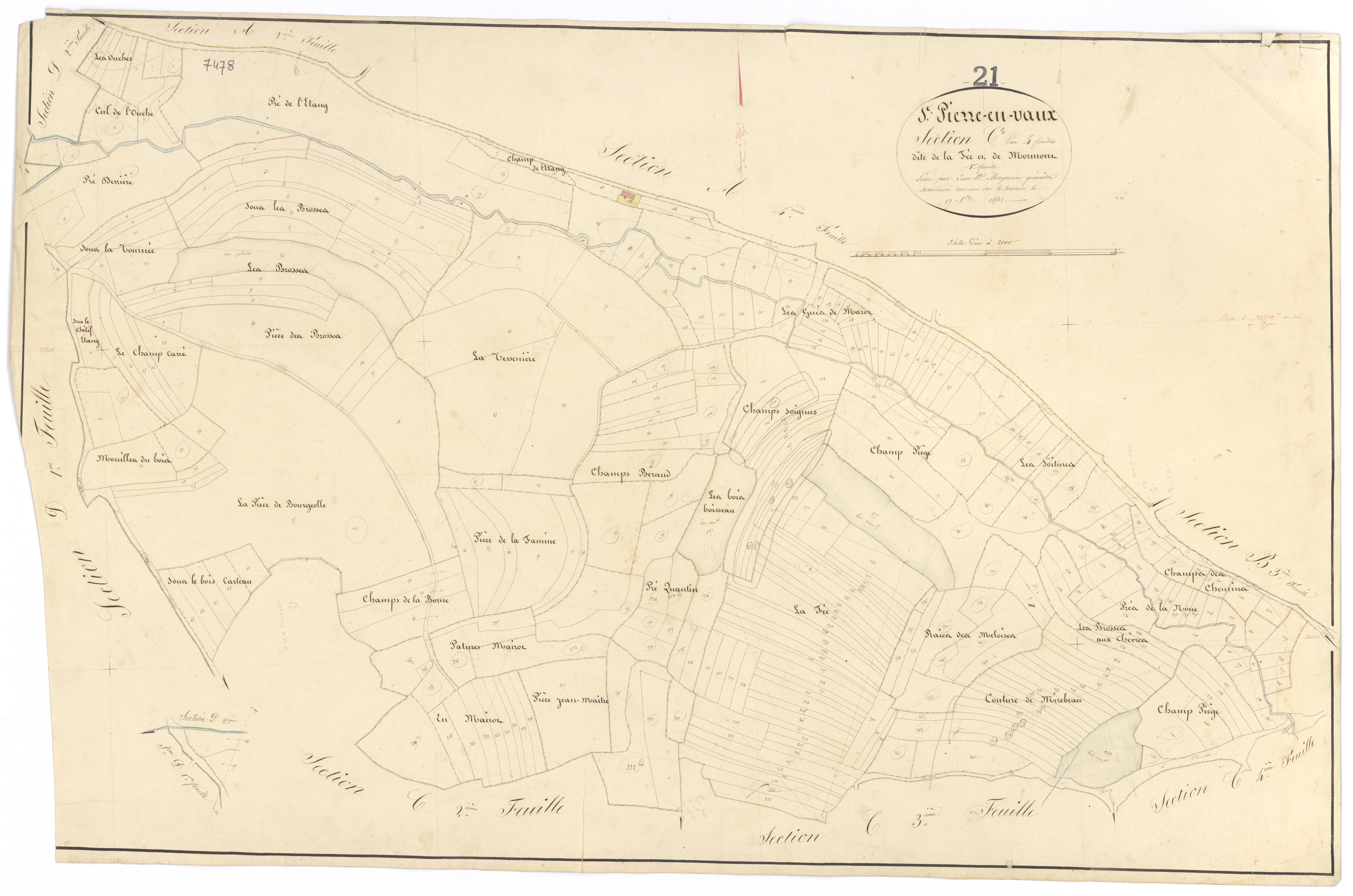 Saint-Pierre-en-Vaux - Section C1 - 3 P PLAN 567/9