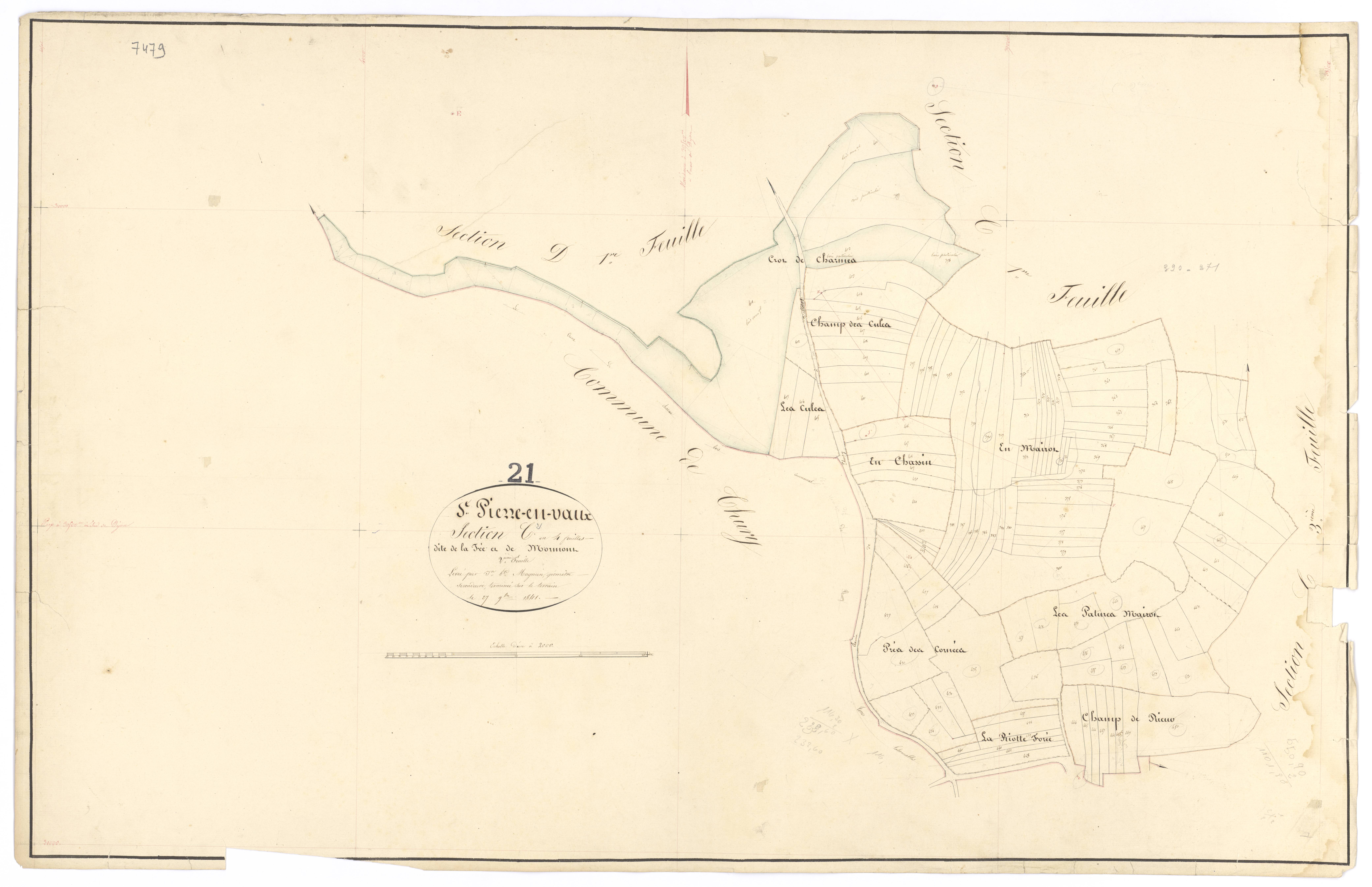 Saint-Pierre-en-Vaux - Section C2 - 3 P PLAN 567/10
