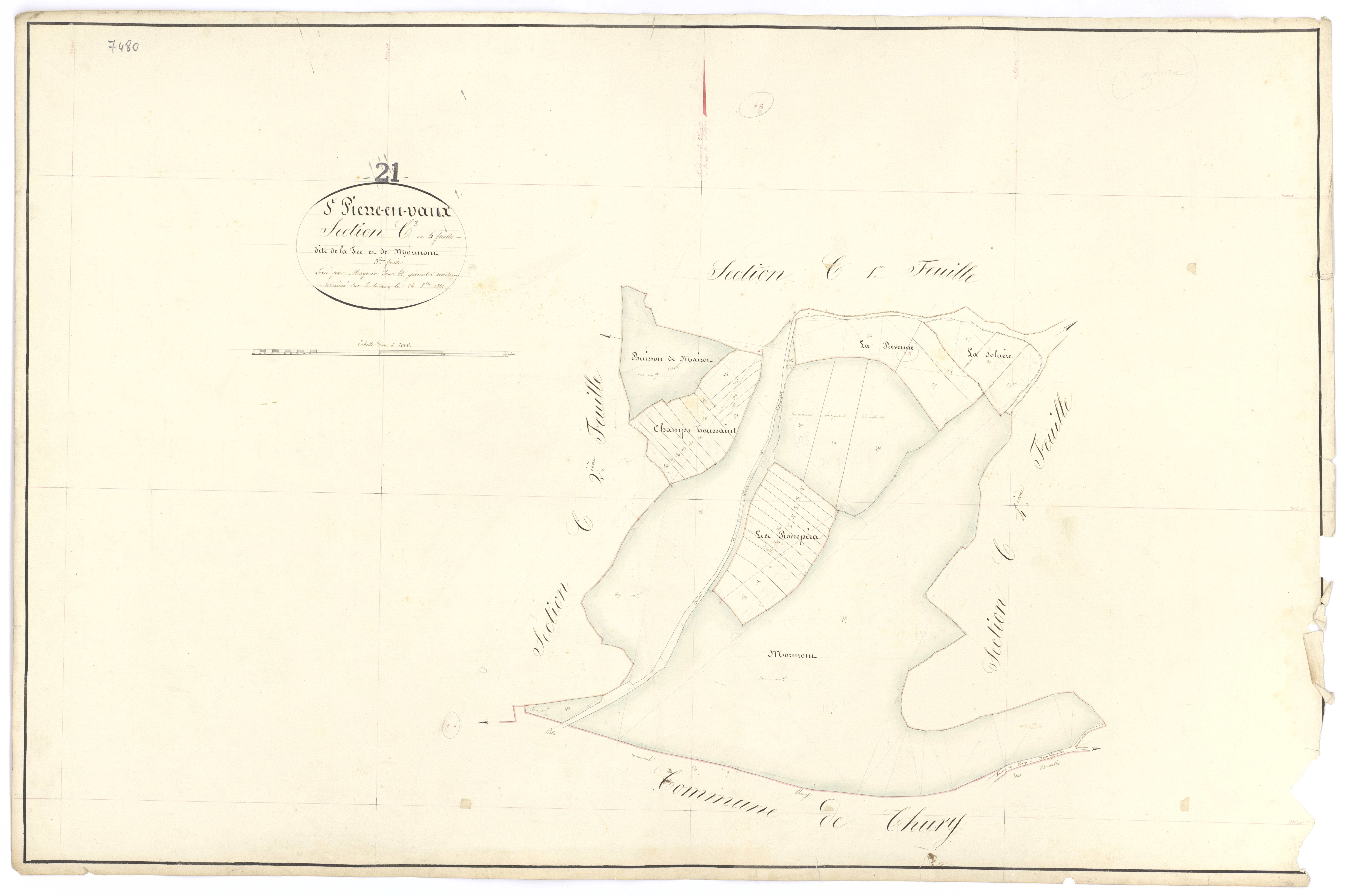 Saint-Pierre-en-Vaux - Section C3 - 3 P PLAN 567/11