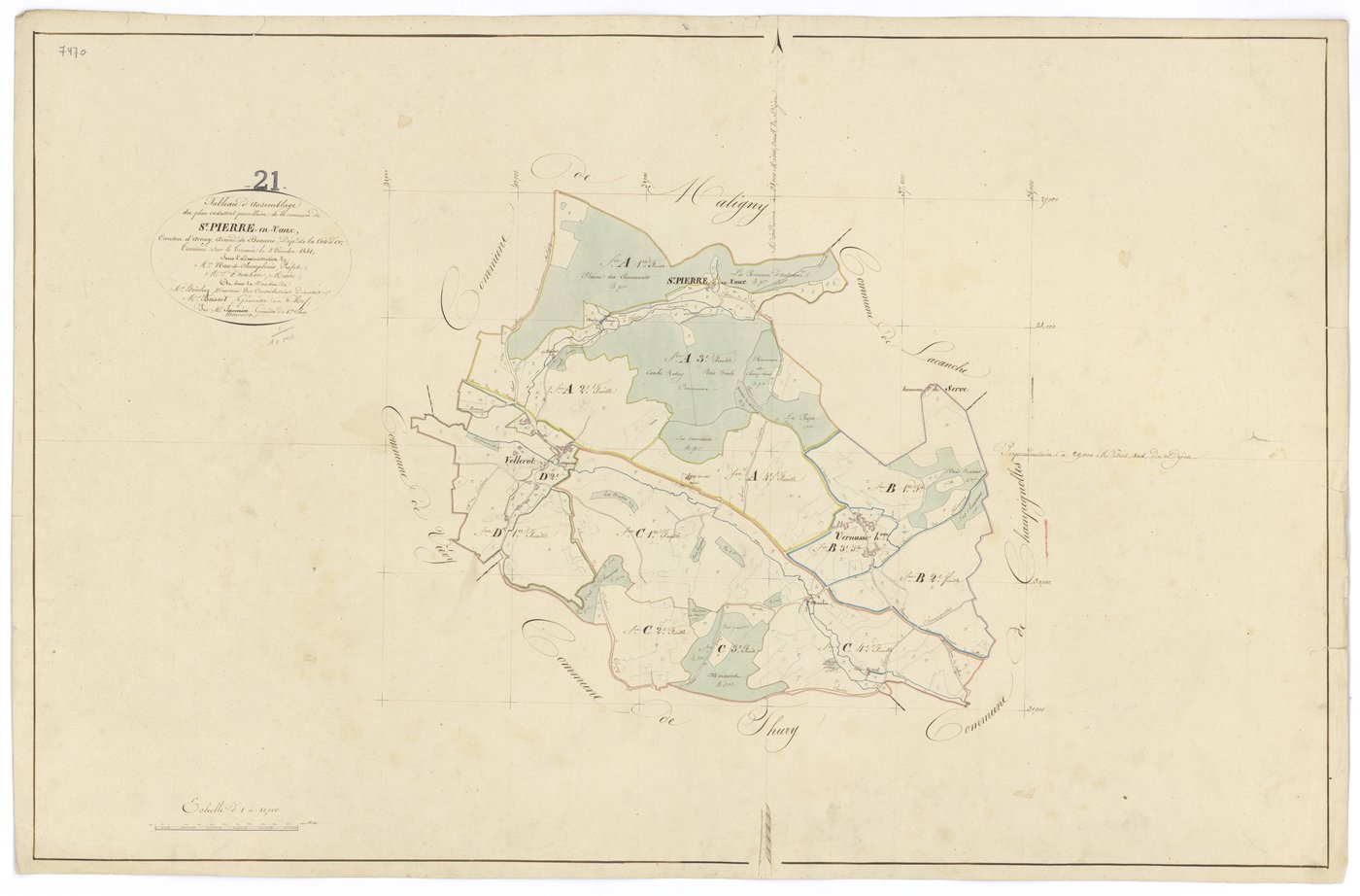 Saint-Pierre-en-Vaux - Tableau d'assemblage - 3 P PLAN 567/1