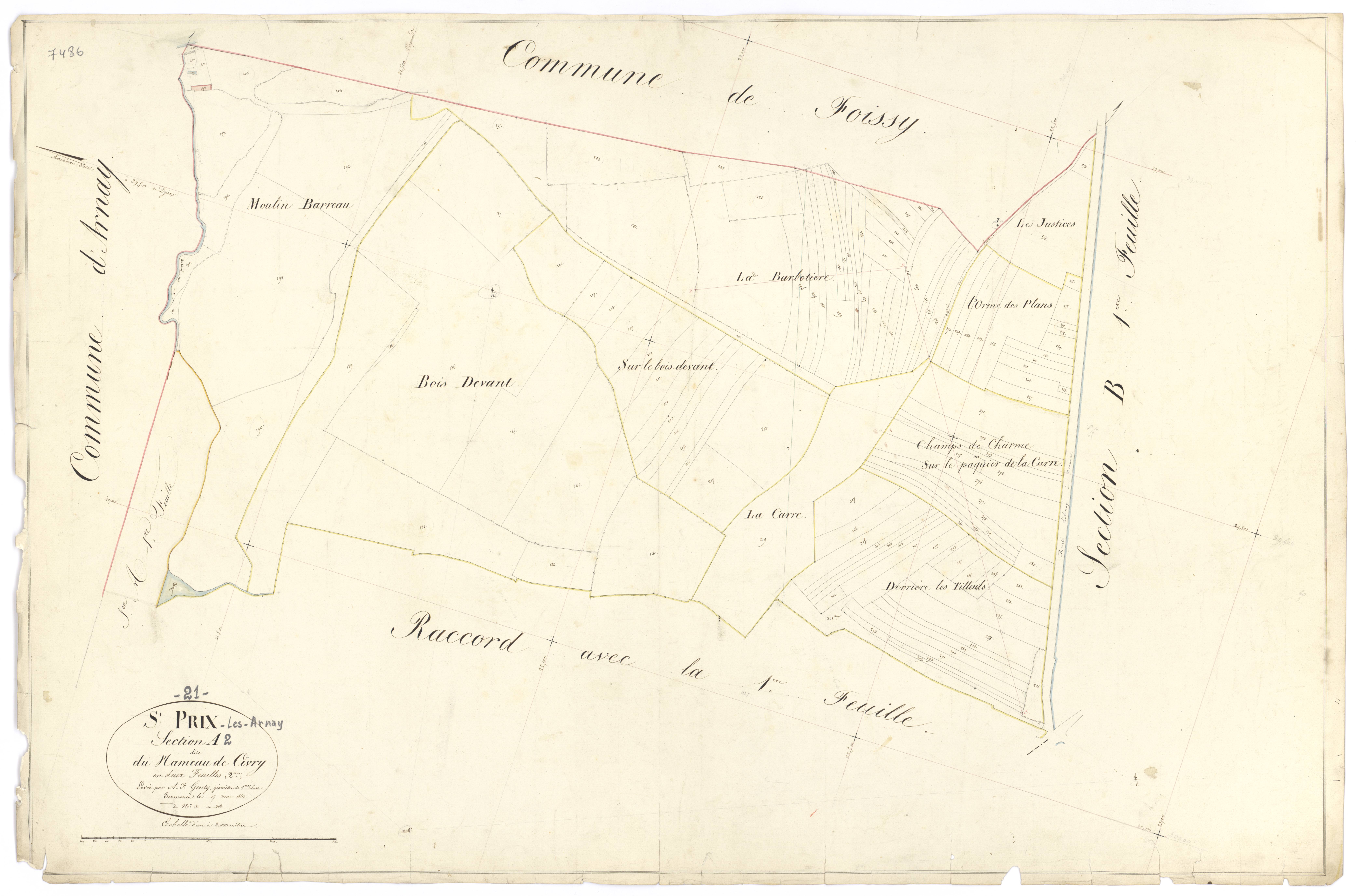 Saint-Prix-lès-Arnay - Section A2 - 3 P PLAN 568/3