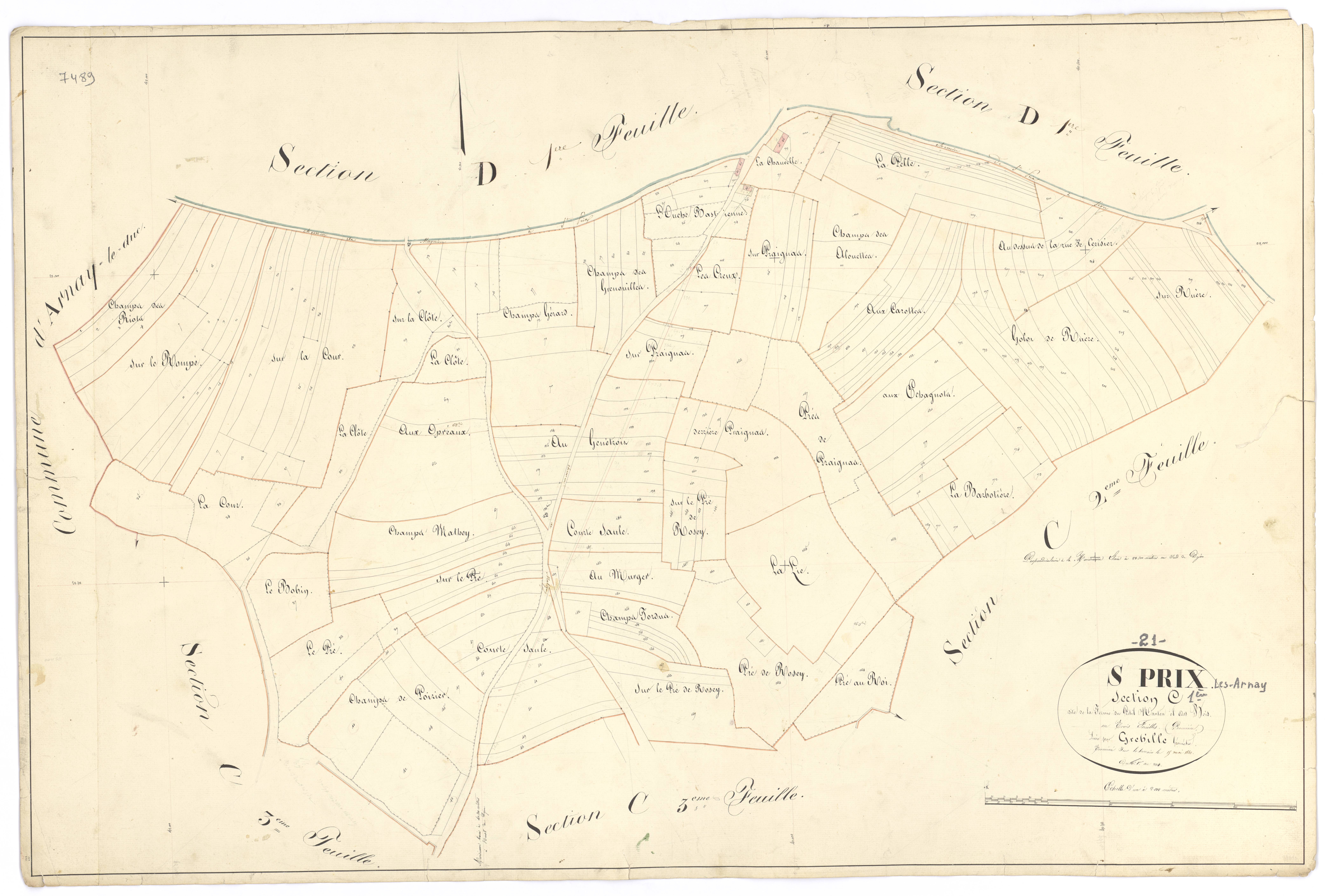 Saint-Prix-lès-Arnay - Section C1 - 3 P PLAN 568/6