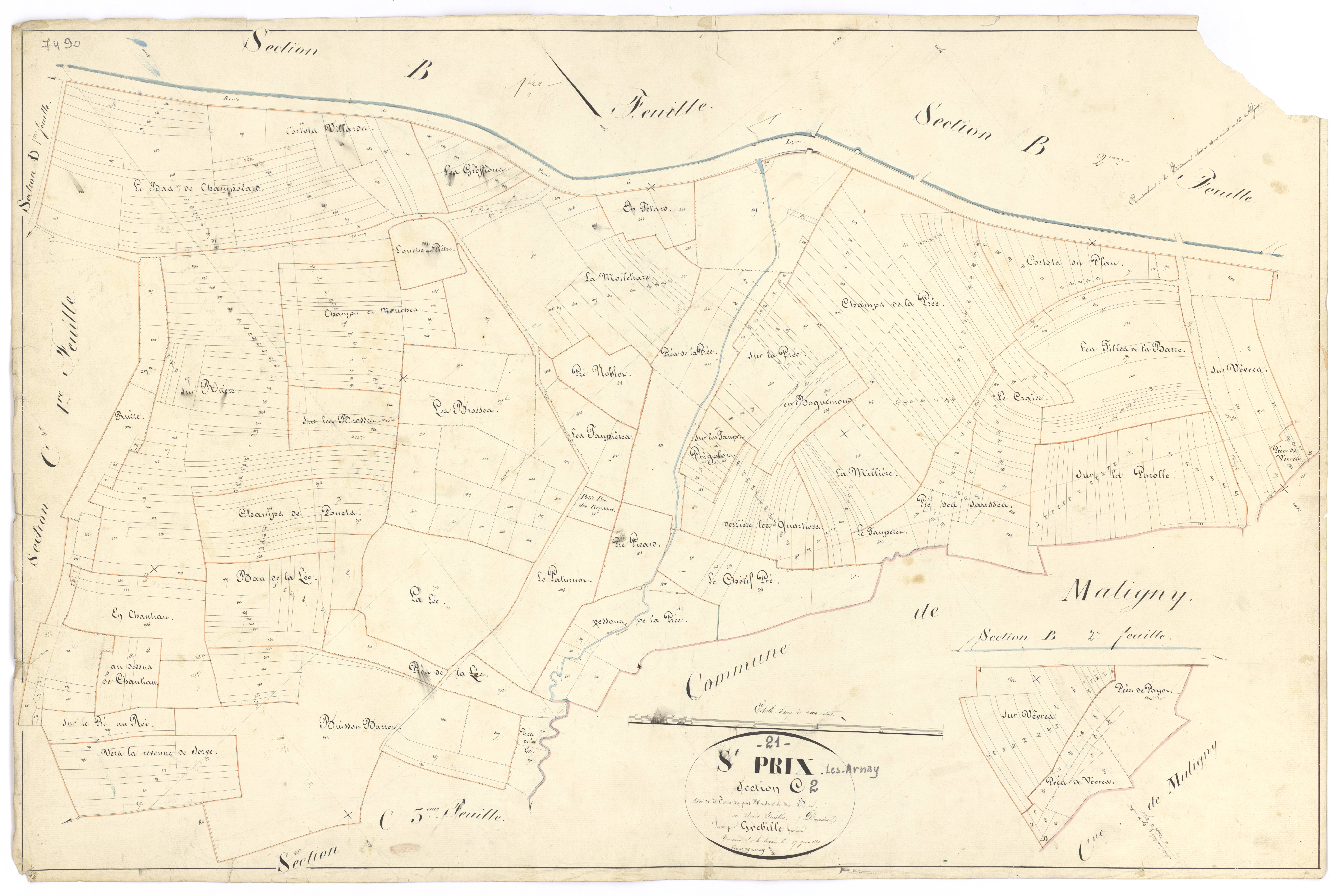 Saint-Prix-lès-Arnay - Section C2 - 3 P PLAN 568/7