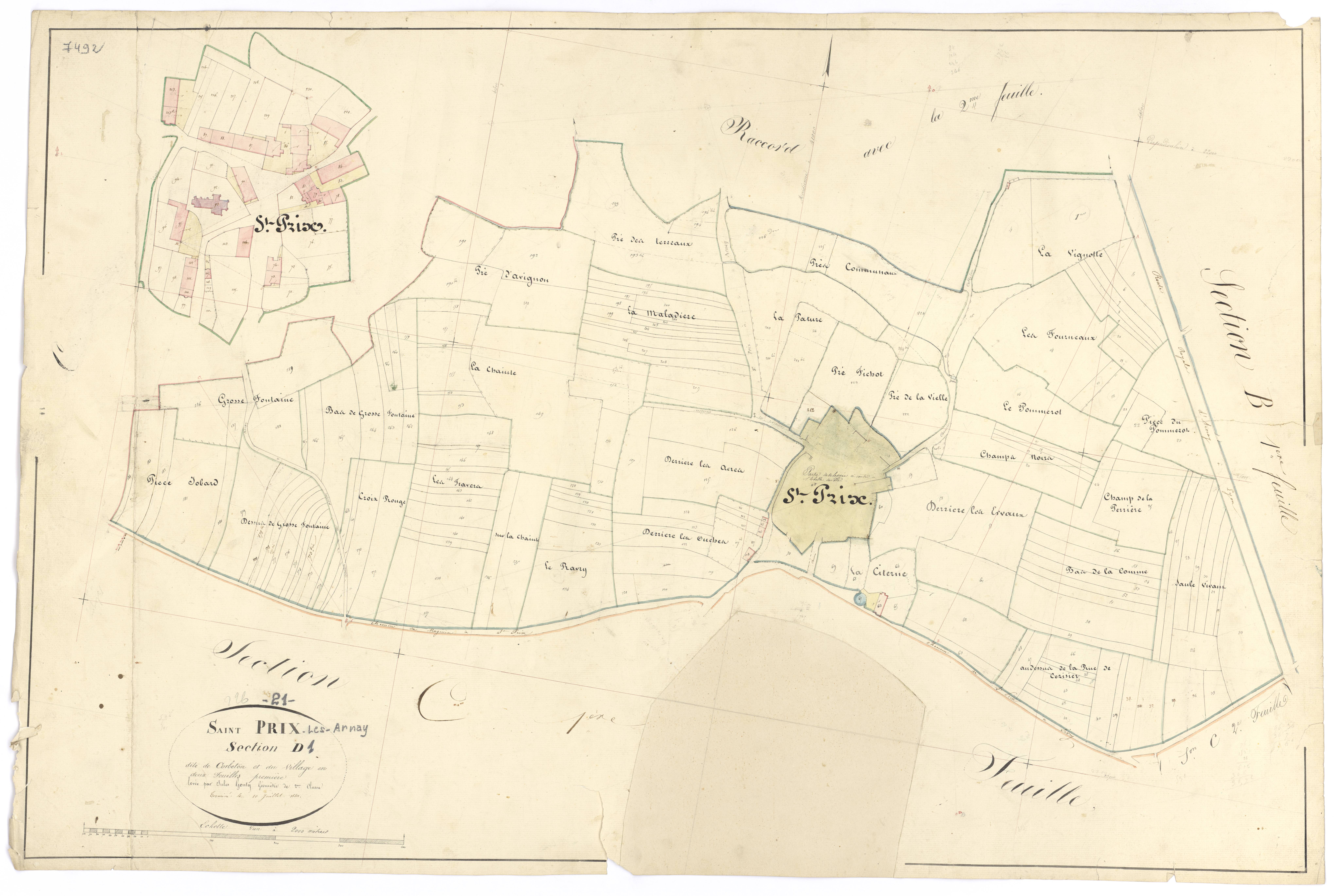 Saint-Prix-lès-Arnay - Section D1 - 3 P PLAN 568/9