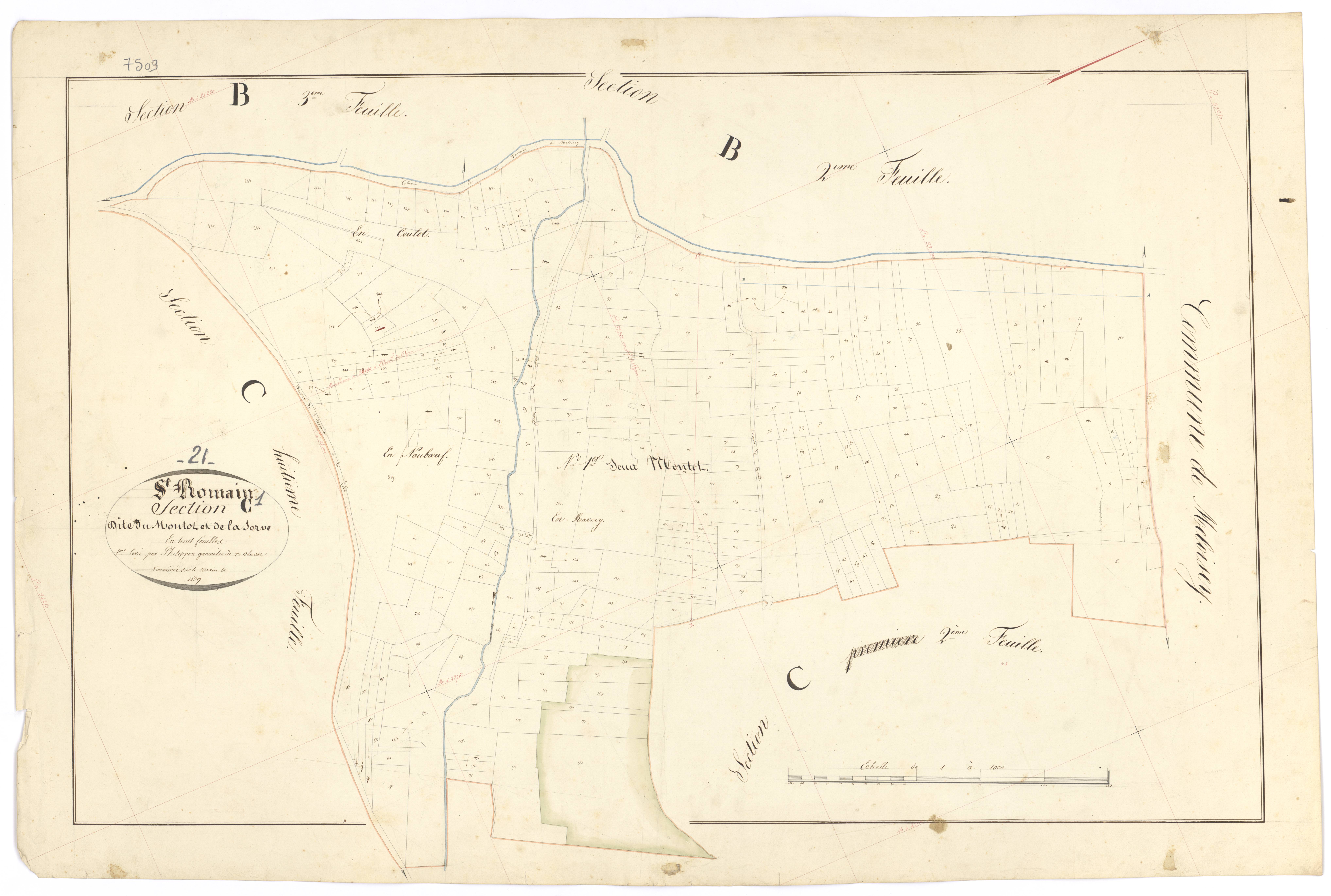 Saint-Romain - Section C1 - 3 P PLAN 570/16