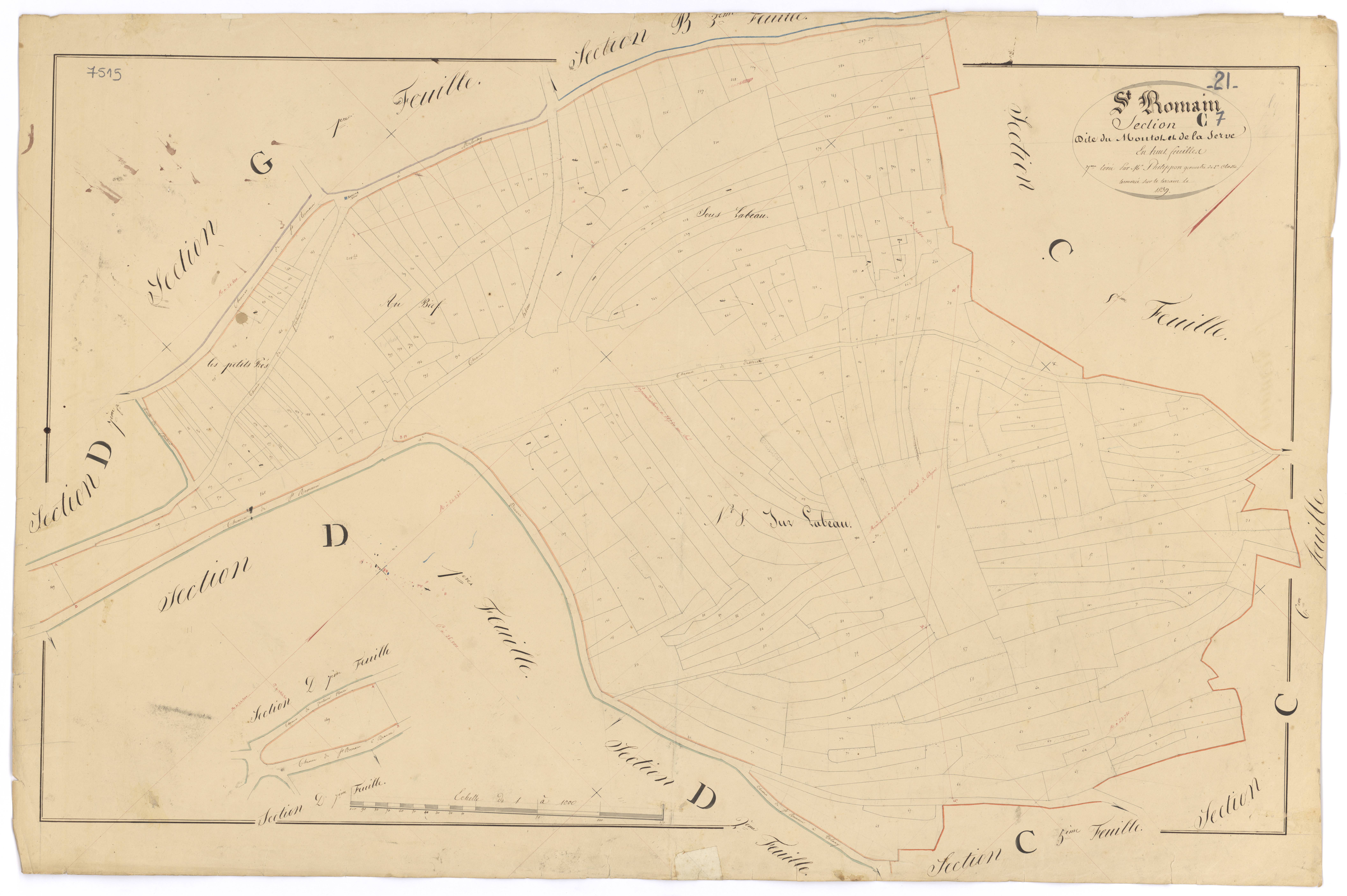 Saint-Romain - Section C7 - 3 P PLAN 570/22