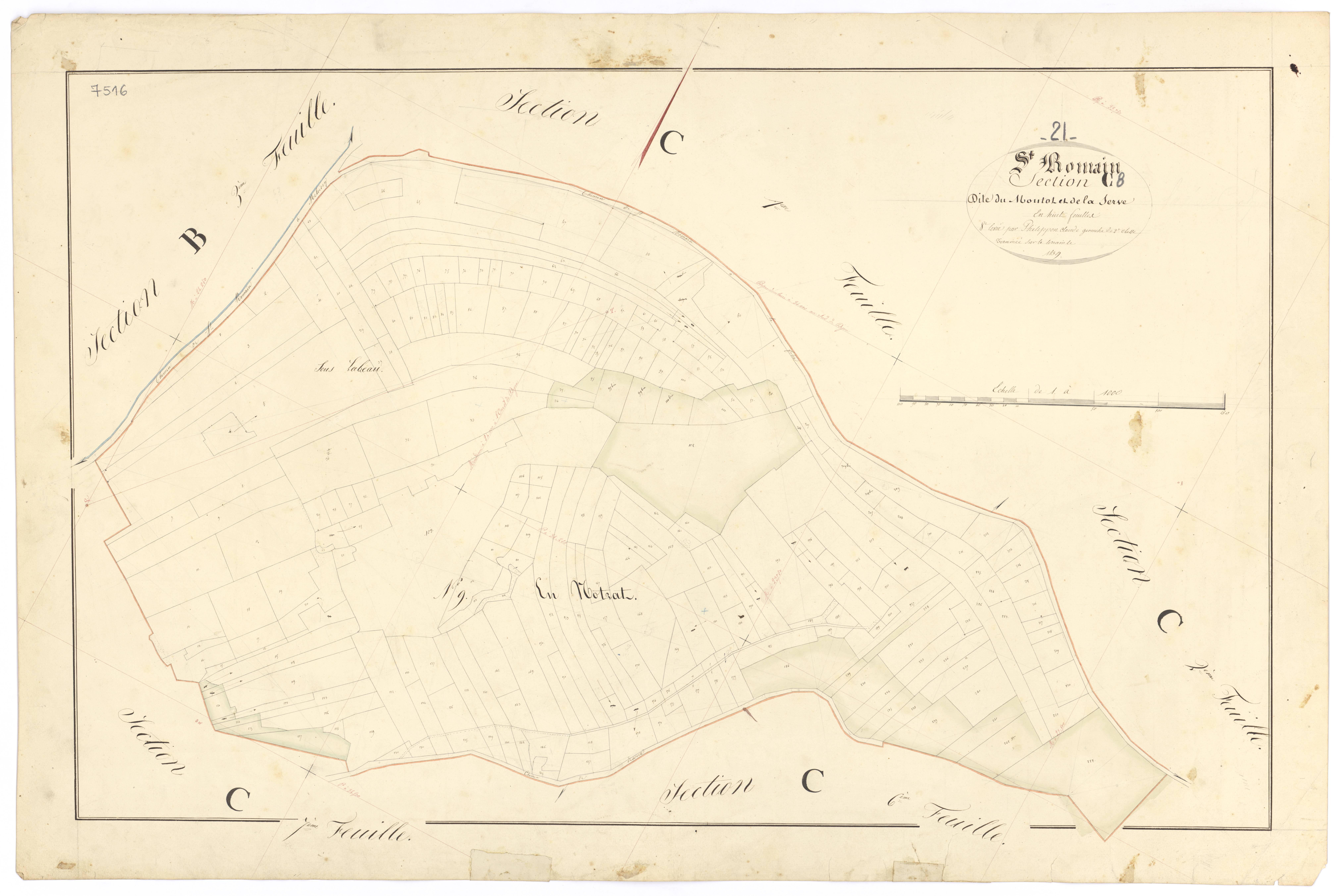 Saint-Romain - Section C8 - 3 P PLAN 570/23