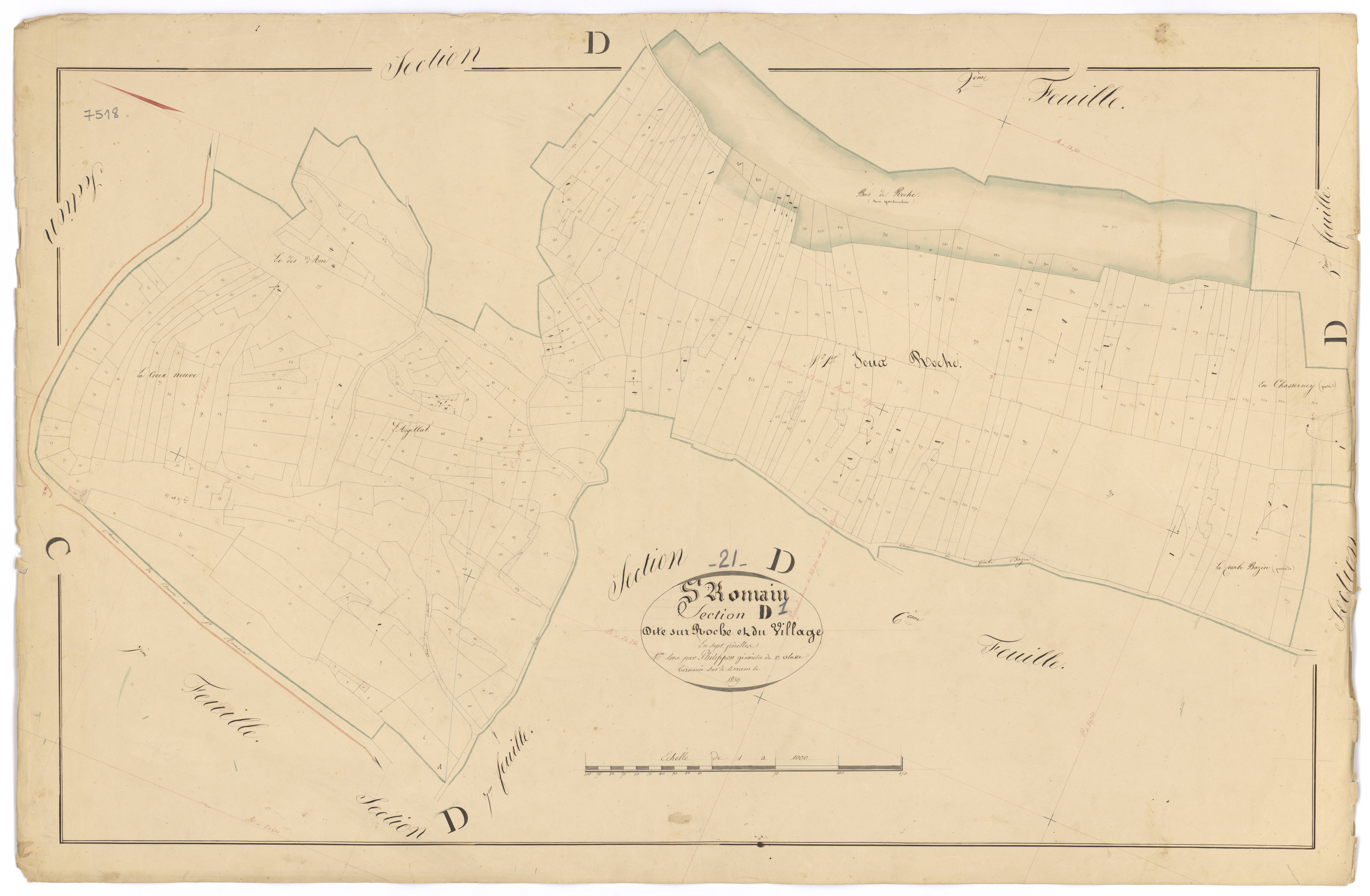 Saint-Romain - Section D1 - 3 P PLAN 570/25
