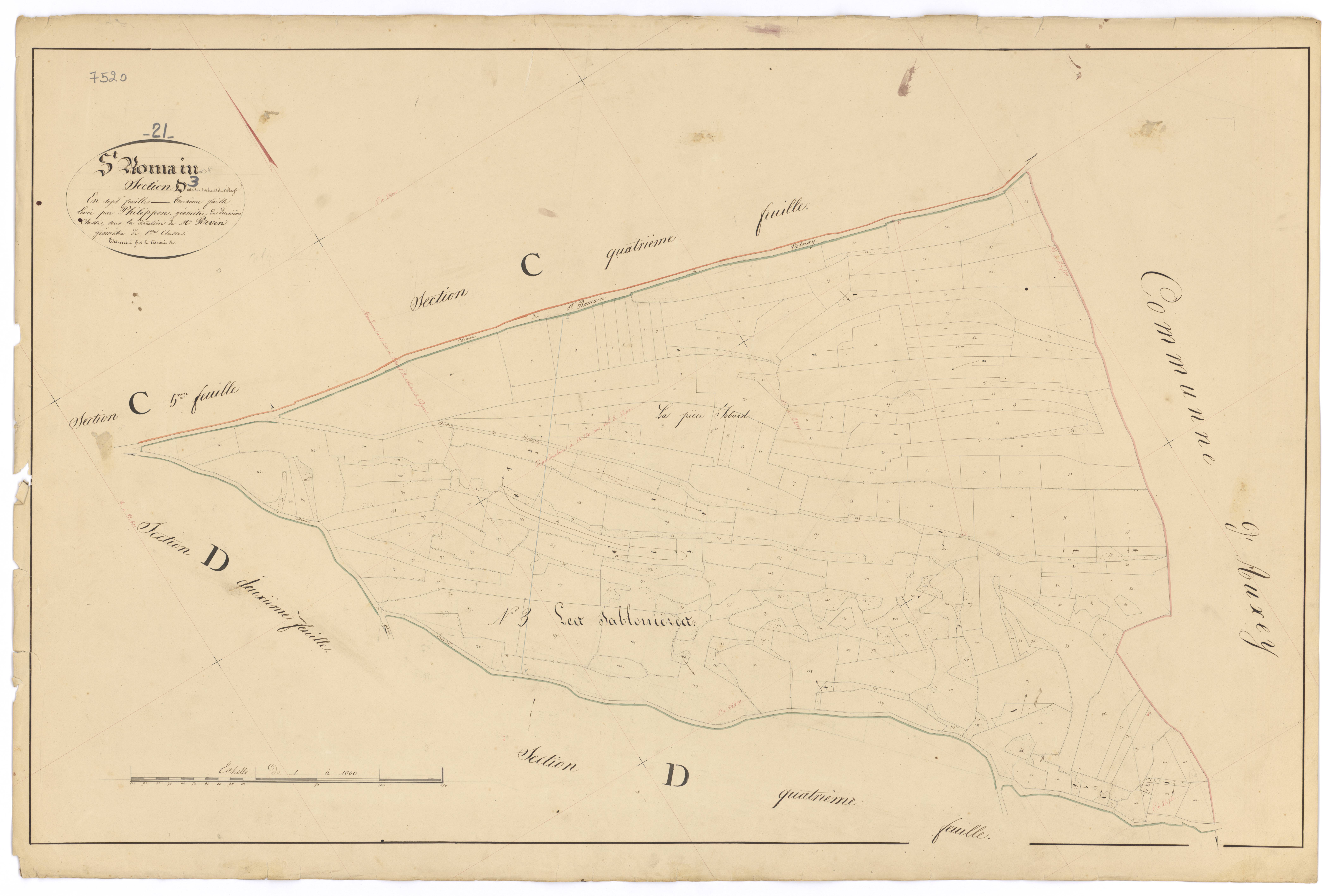 Saint-Romain - Section D3 - 3 P PLAN 570/27
