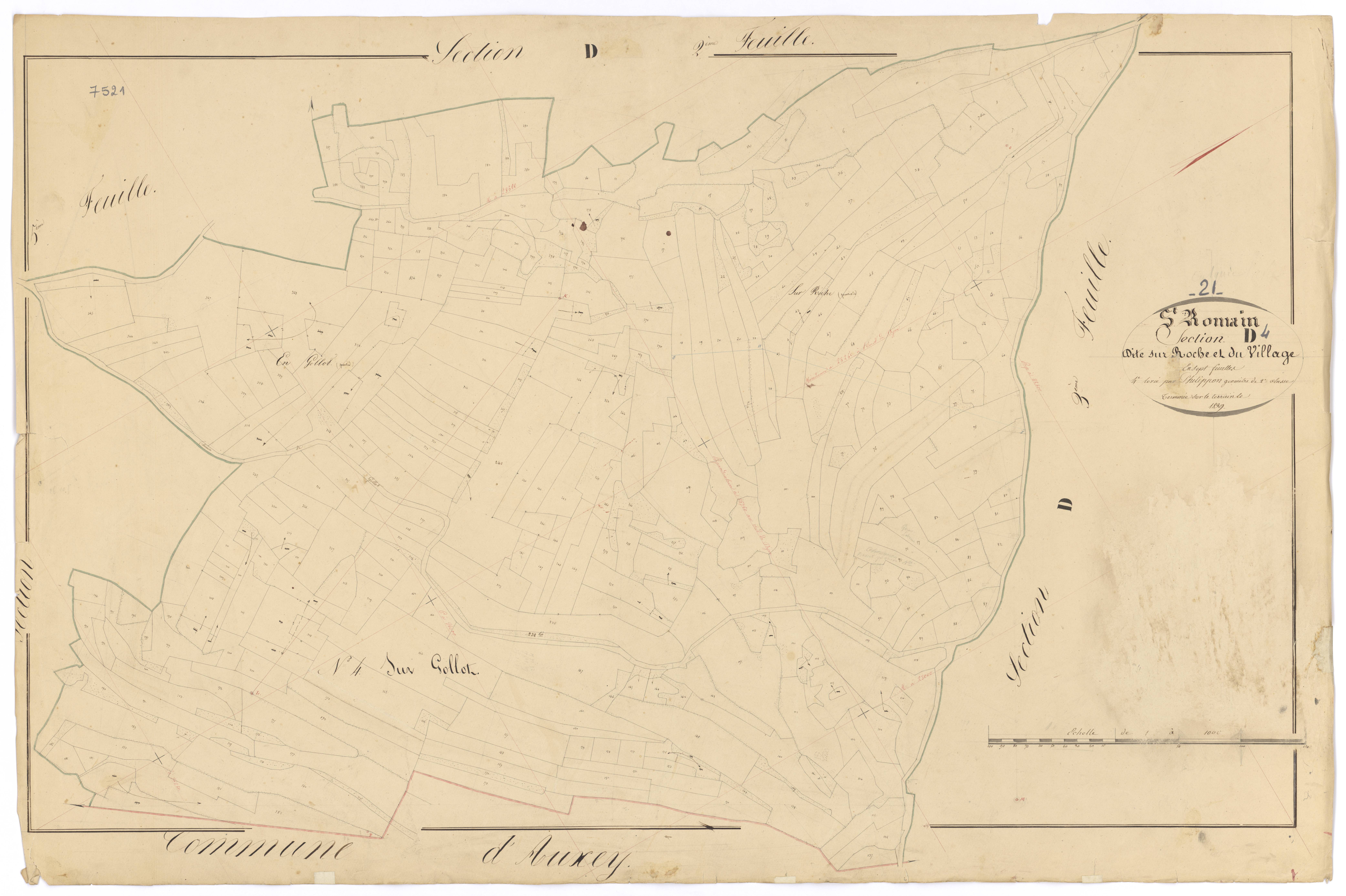 Saint-Romain - Section D4 - 3 P PLAN 570/28