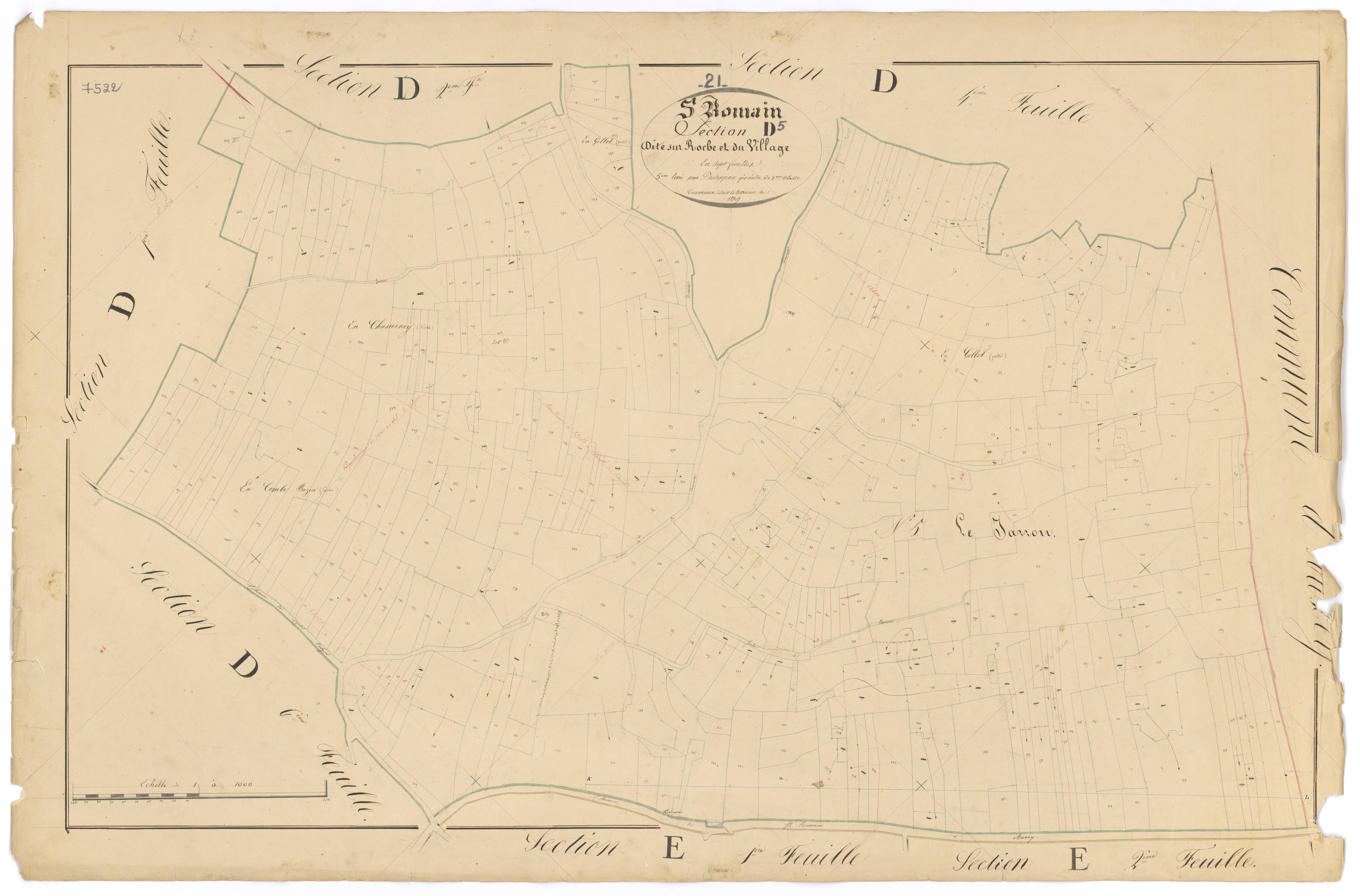 Saint-Romain - Section D5 - 3 P PLAN 570/29