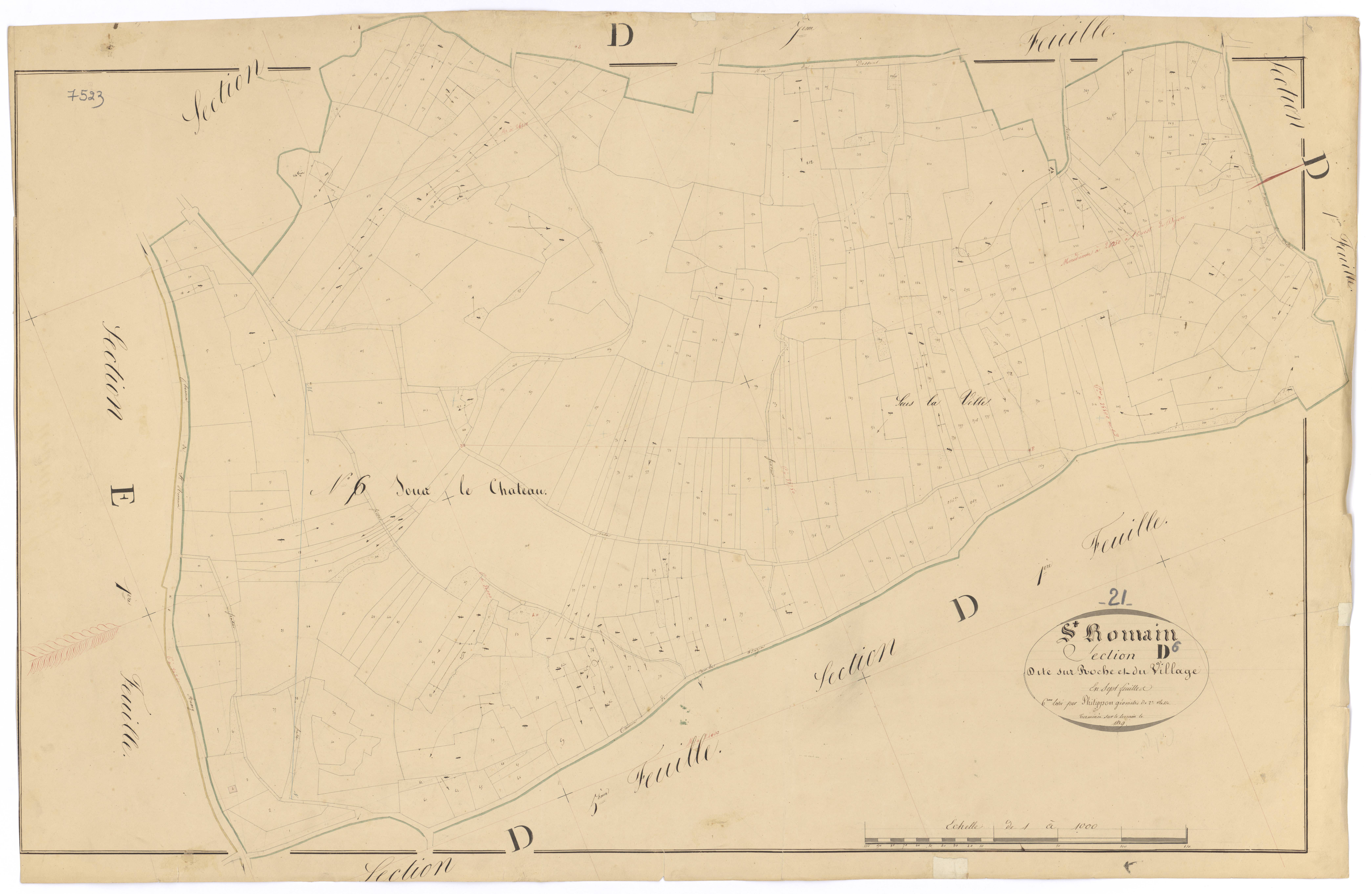 Saint-Romain - Section D6 - 3 P PLAN 570/30