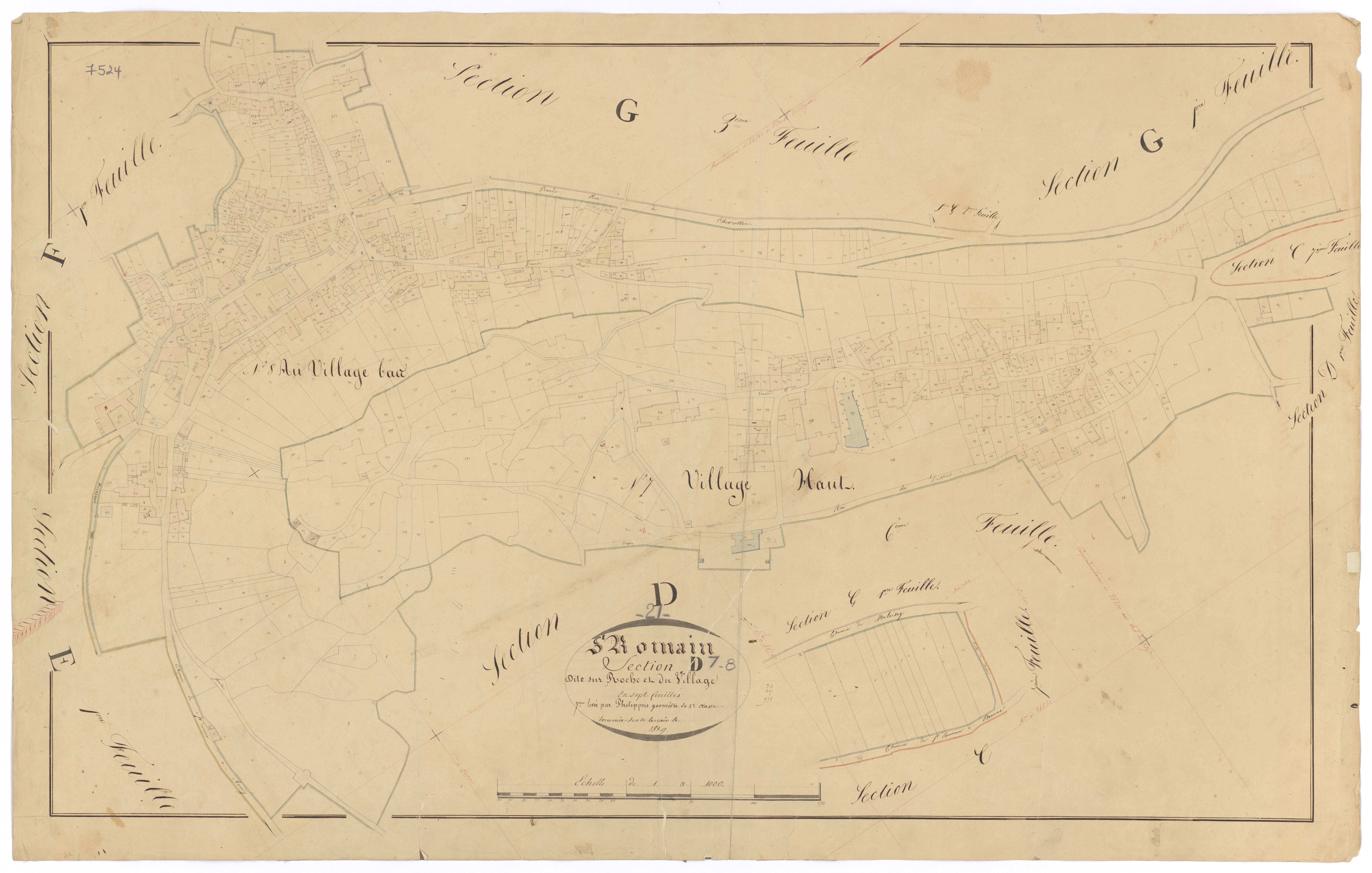 Saint-Romain - Sections D7 et D8 - 3 P PLAN 570/31
