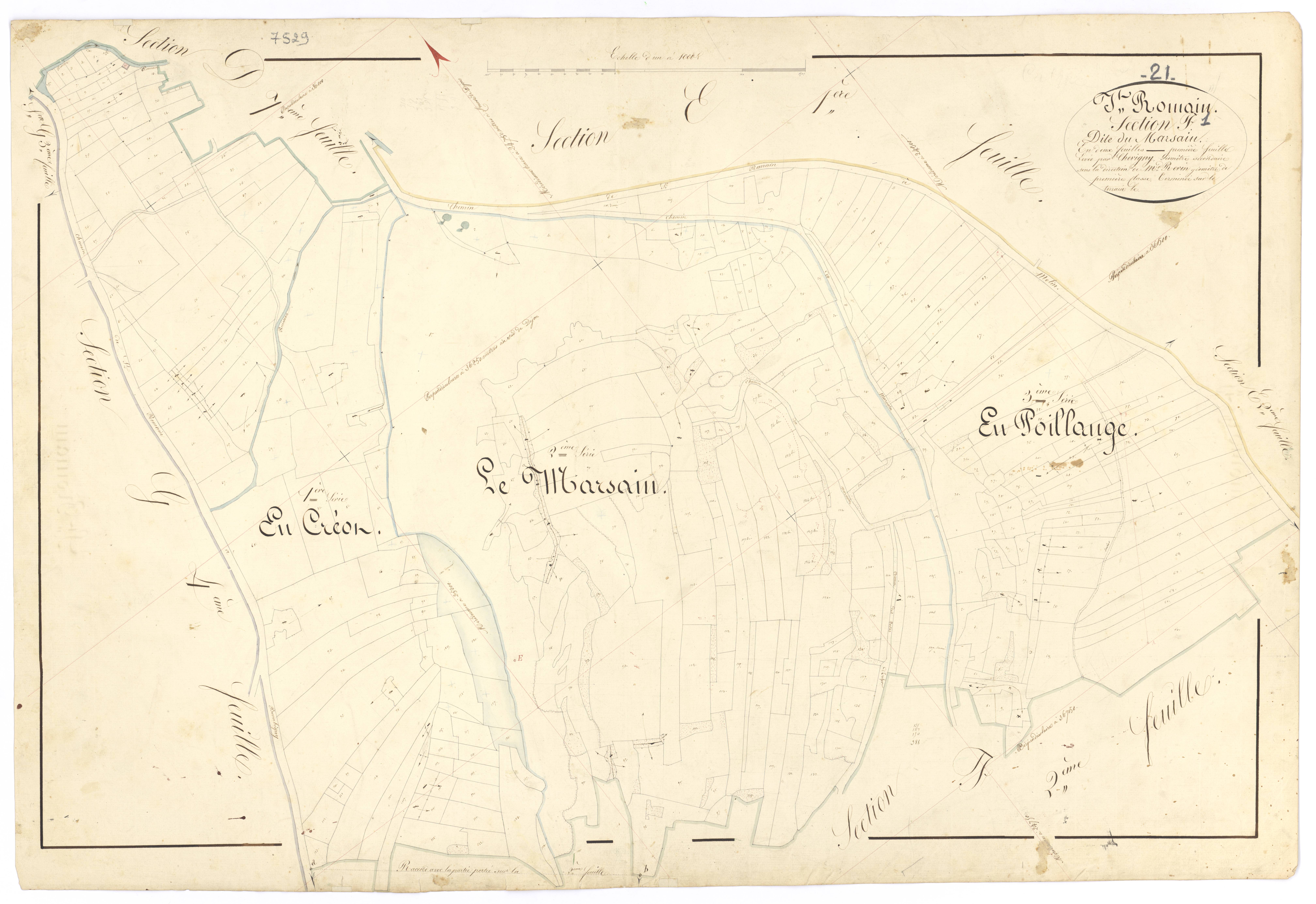 Saint-Romain - Section F1 - 3 P PLAN 570/36