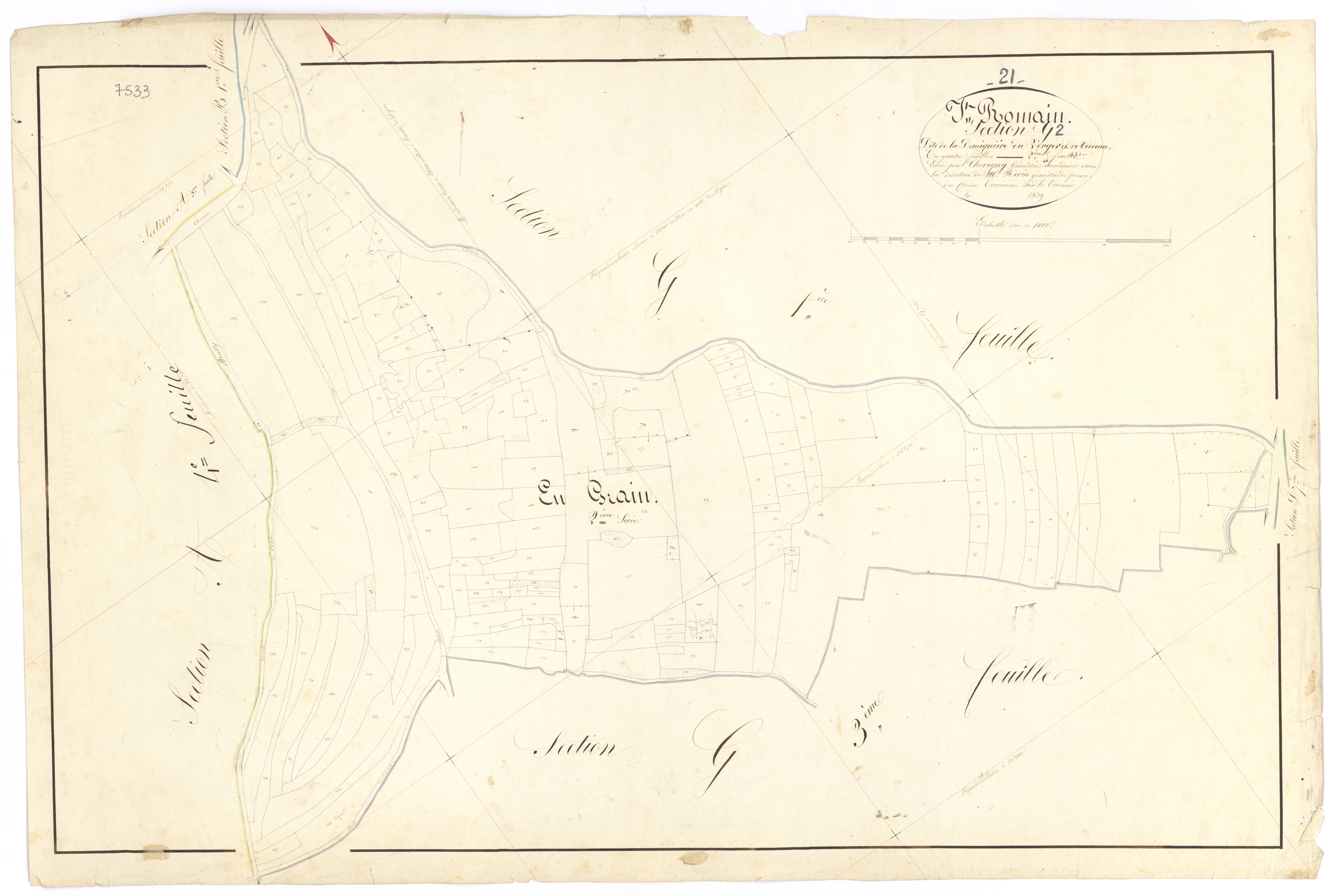 Saint-Romain - Section G2 - 3 P PLAN 570/40