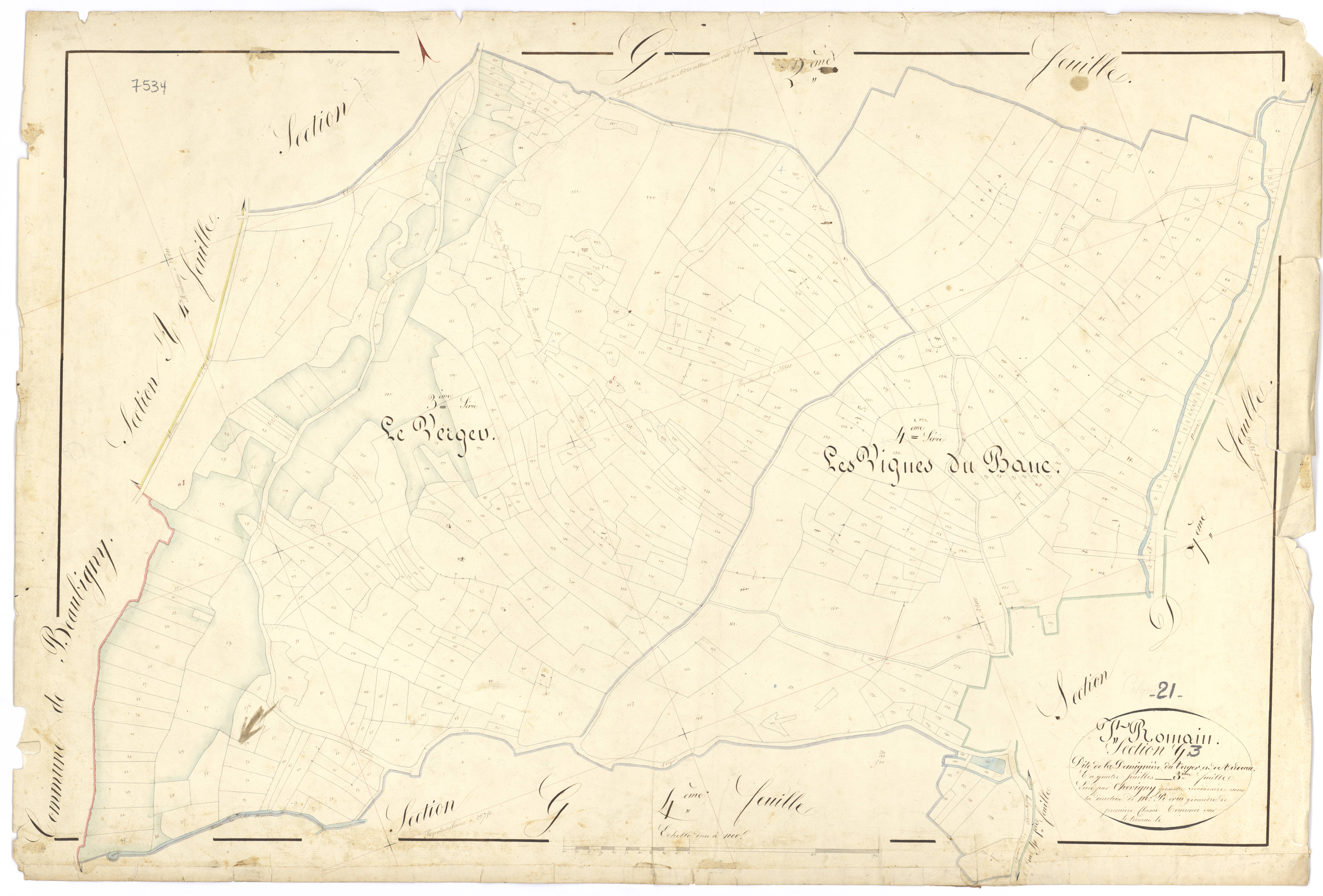 Saint-Romain - Section G3 - 3 P PLAN 570/41