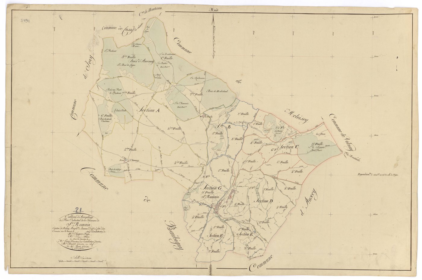 Saint-Romain - Tableau d'assemblage - 3 P PLAN 570/1