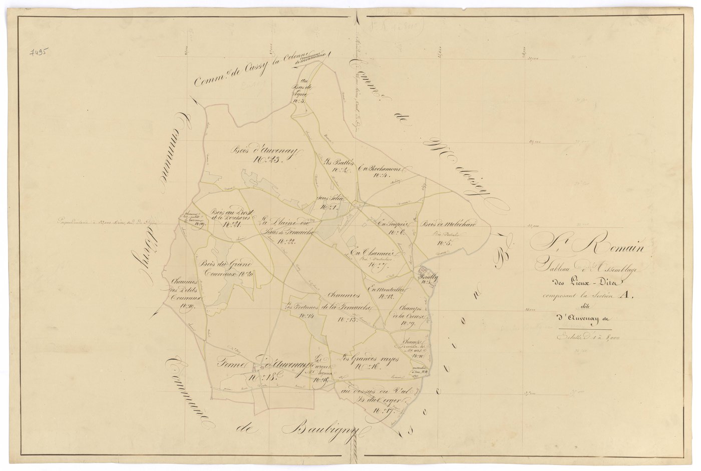 Saint-Romain - Section A (tableau d'assemblage) - 3 P PLAN 570/2