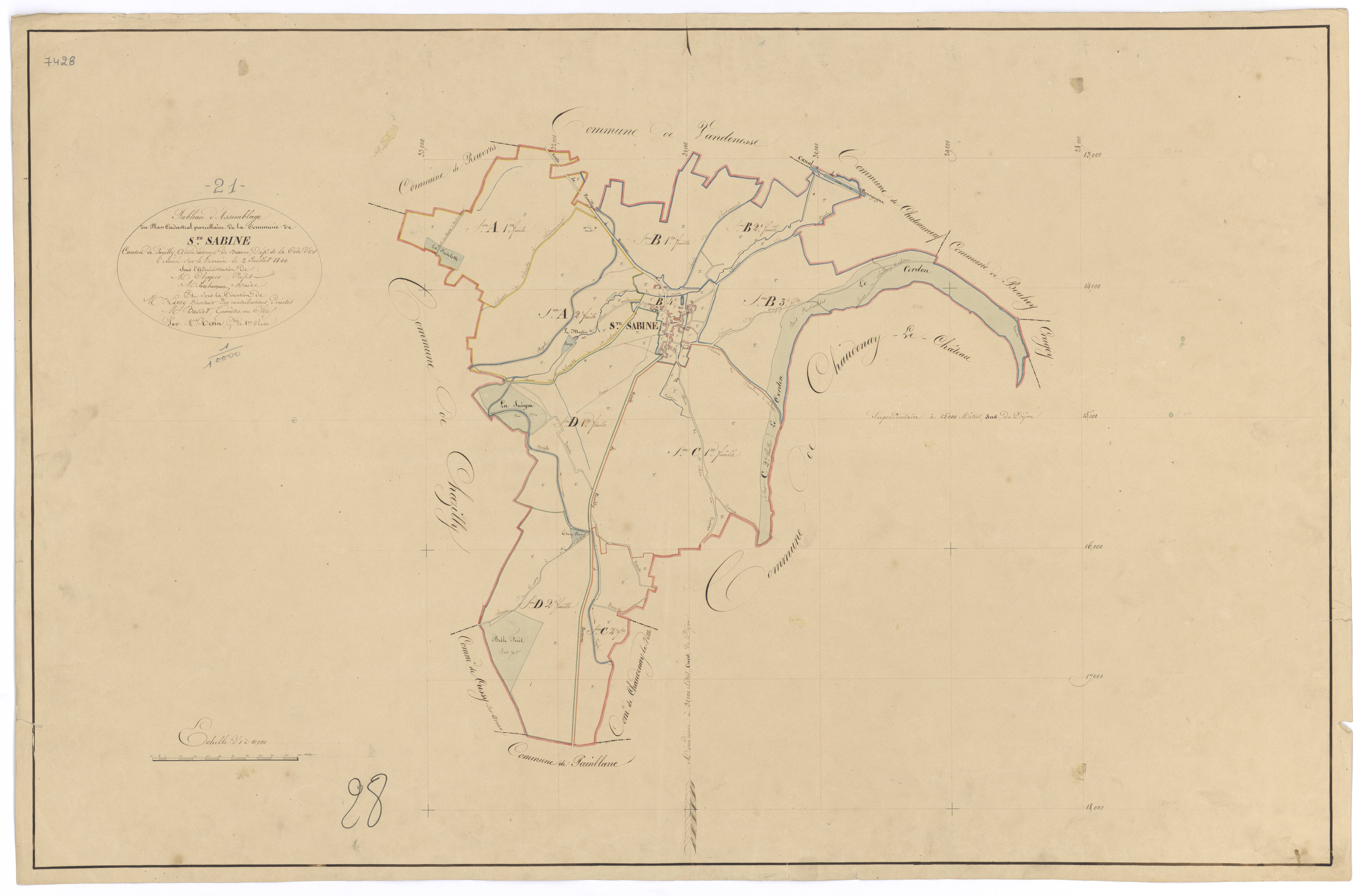 Sainte-Sabine - Tableau d'assemblage - 3 P PLAN 549/1