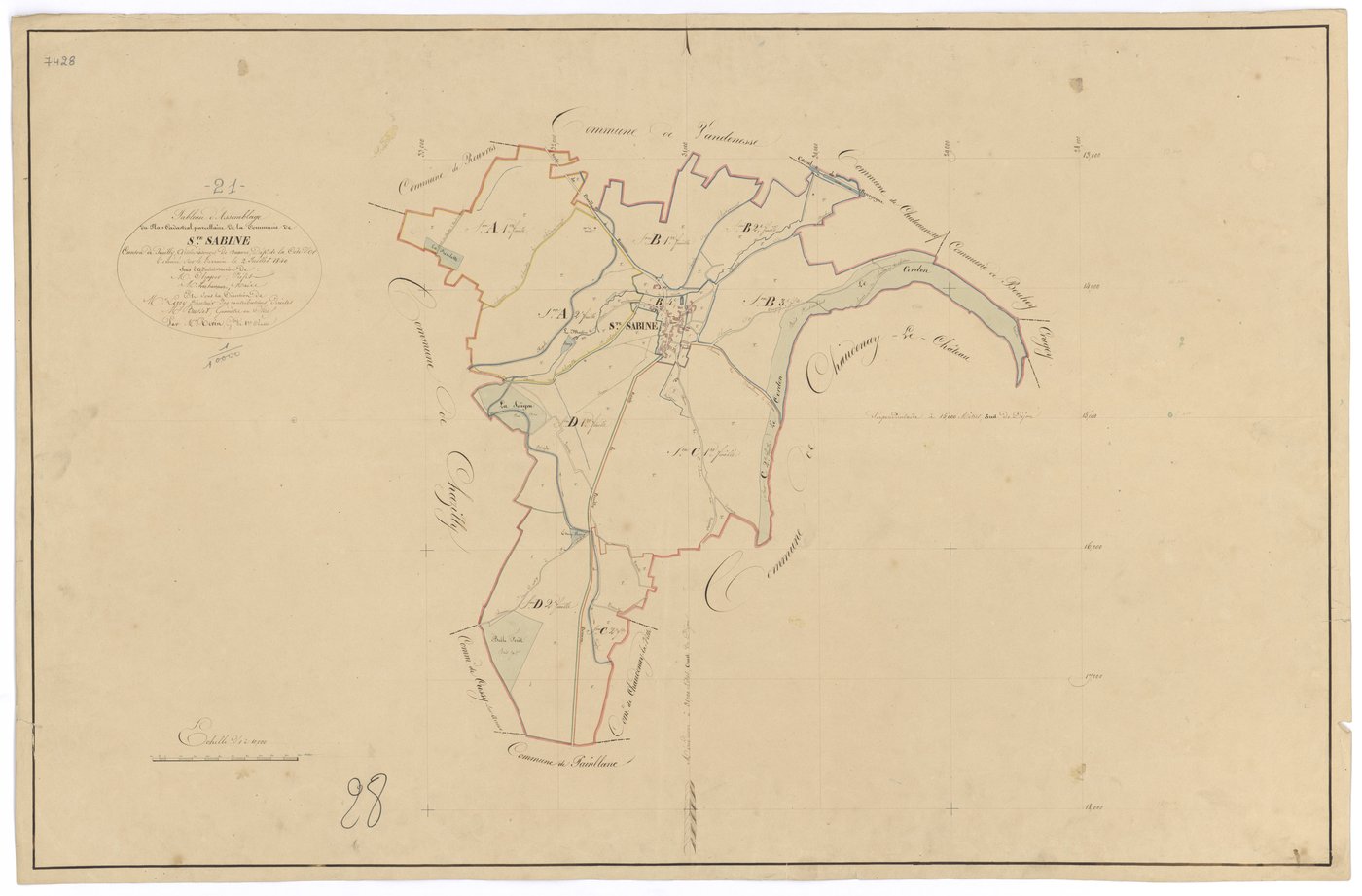 Sainte-Sabine - Tableau d'assemblage - 3 P PLAN 549/1