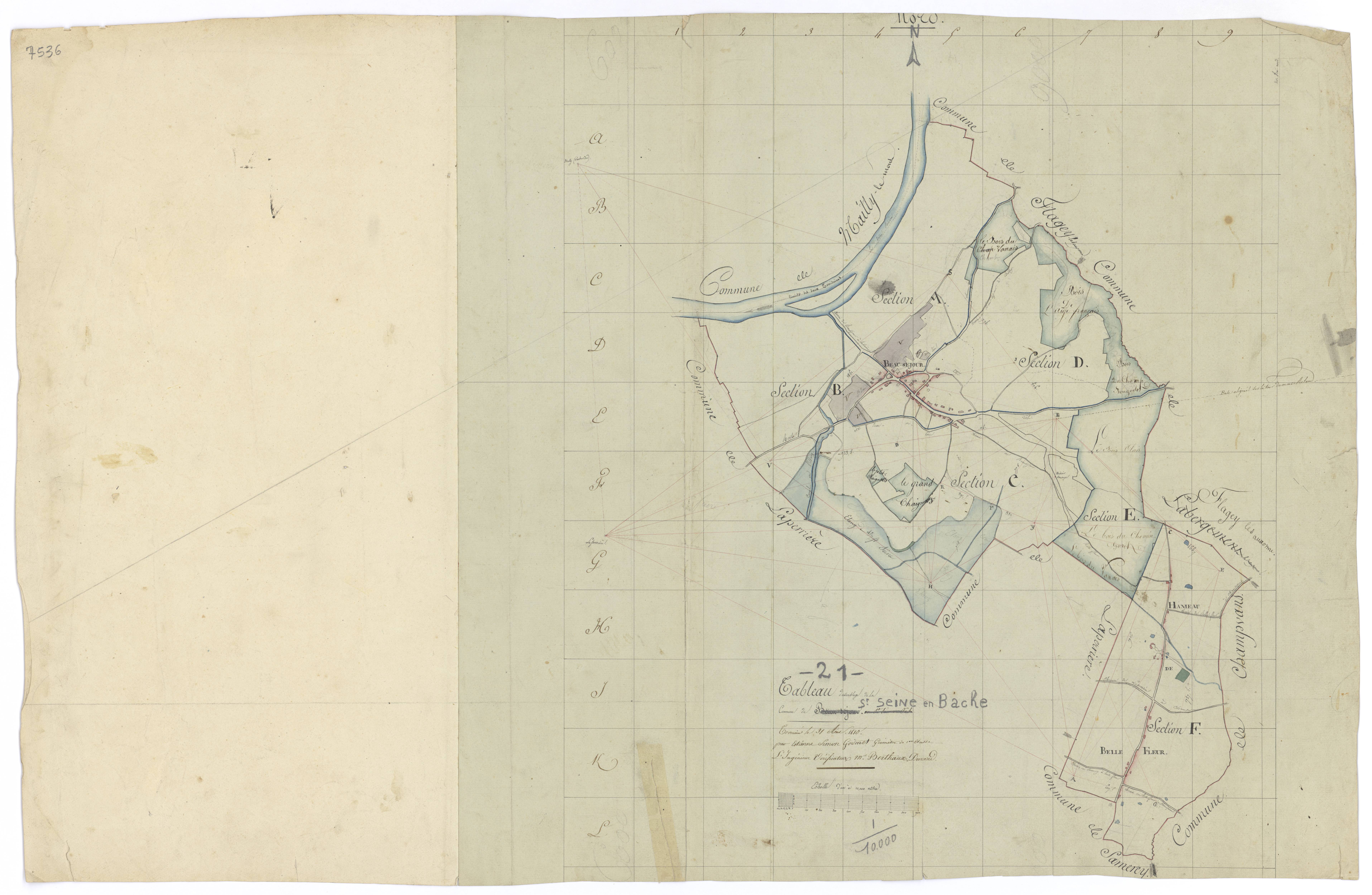 Saint-Seine-en-Bâche - Tableau d'assemblage - 3 P PLAN 572/1