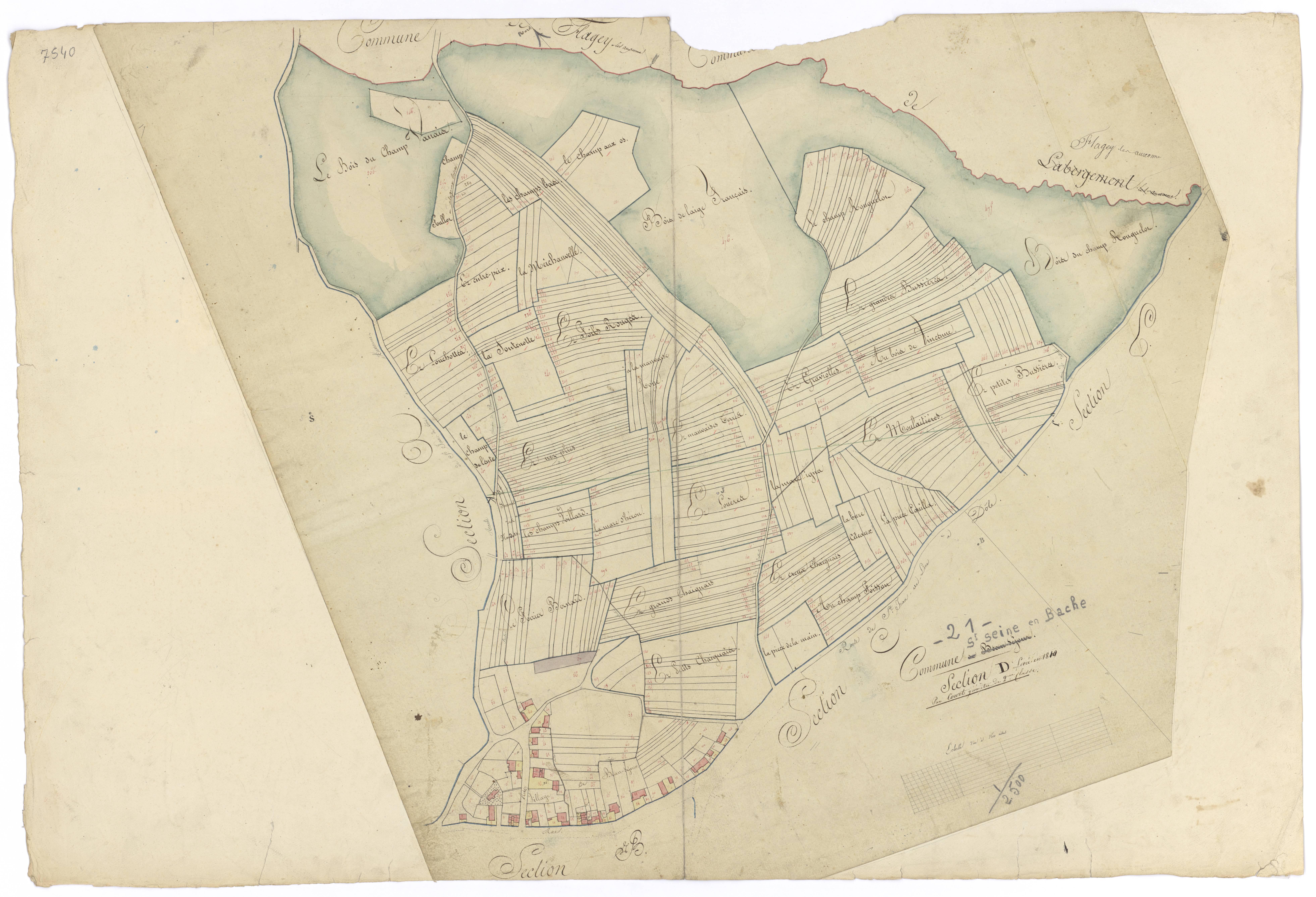 Saint-Seine-en-Bâche - Section D - 3 P PLAN 572/5