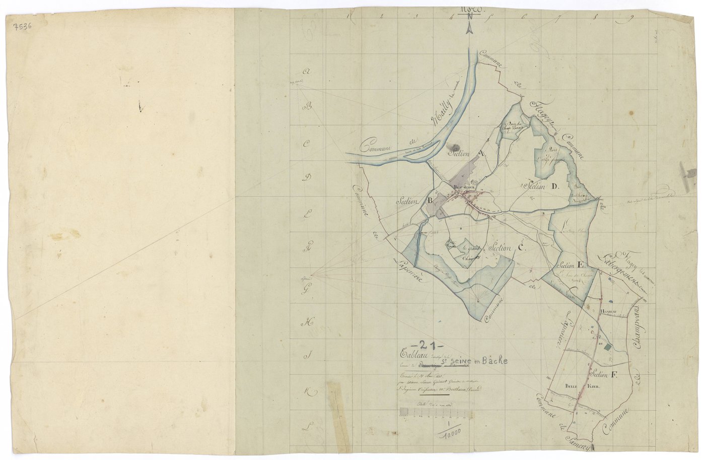 Saint-Seine-en-Bâche - Tableau d'assemblage - 3 P PLAN 572/1