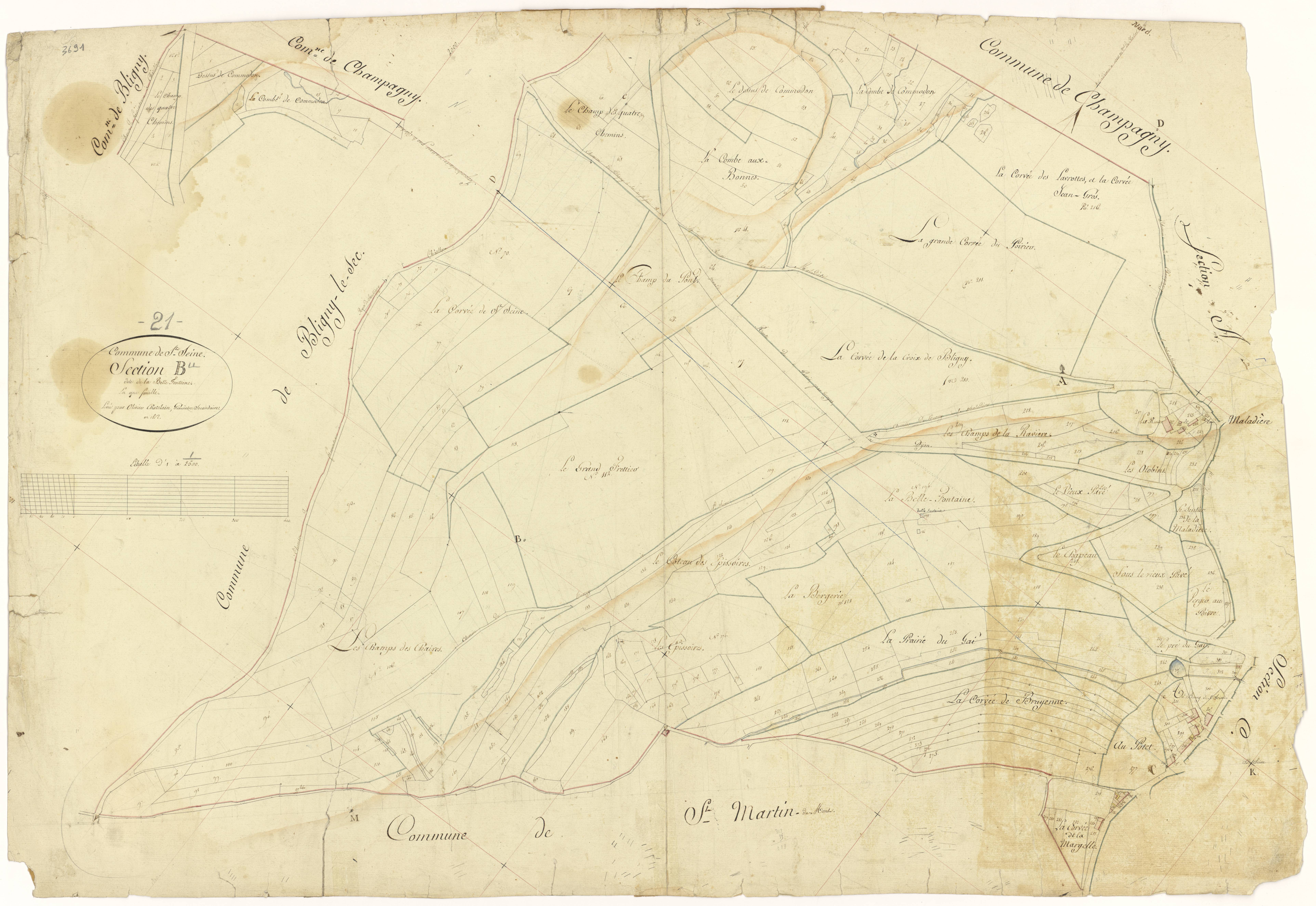 Saint-Seine-l'Abbaye - Section B - 3 P PLAN 573/3