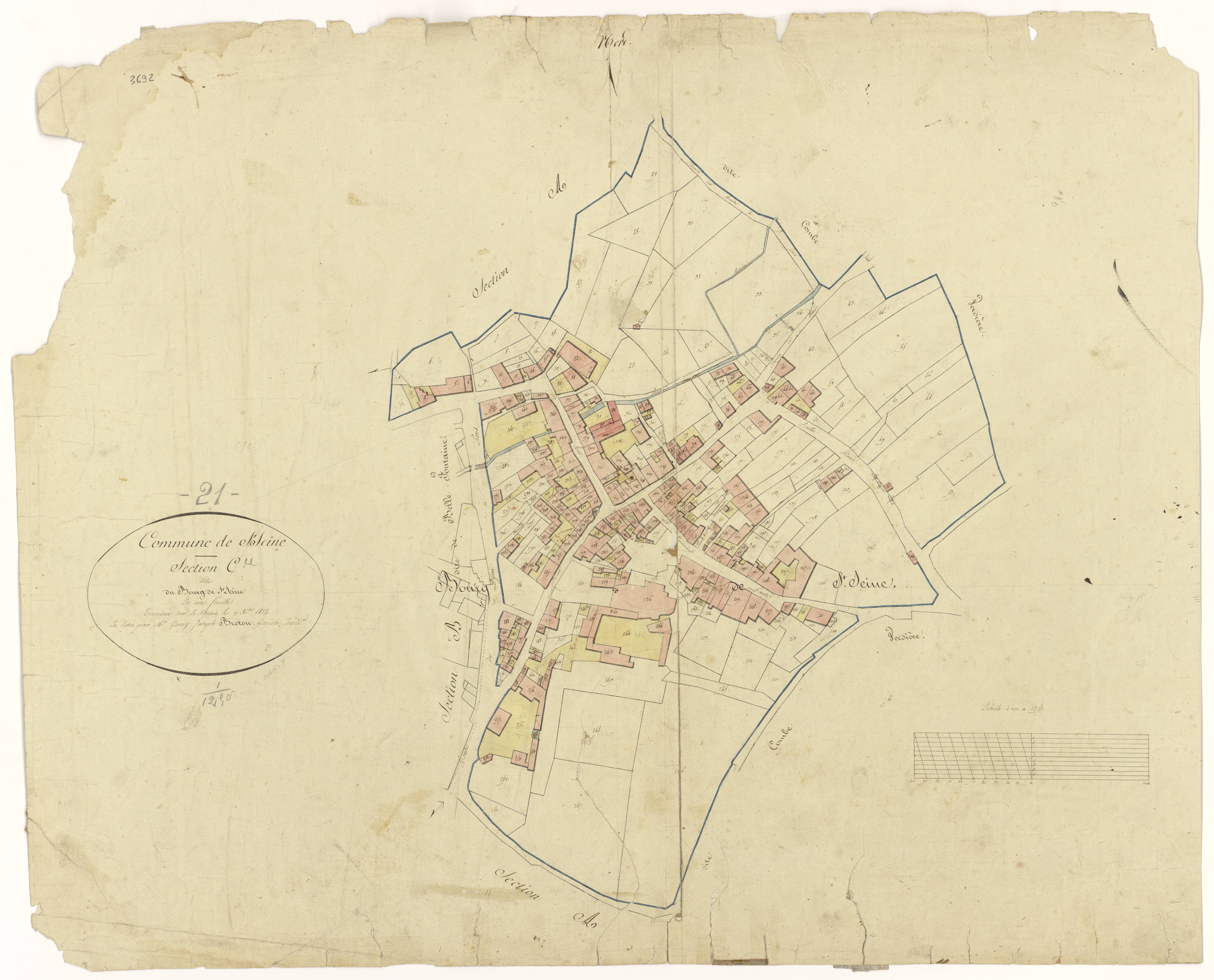 Saint-Seine-l'Abbaye - Section C - 3 P PLAN 573/4
