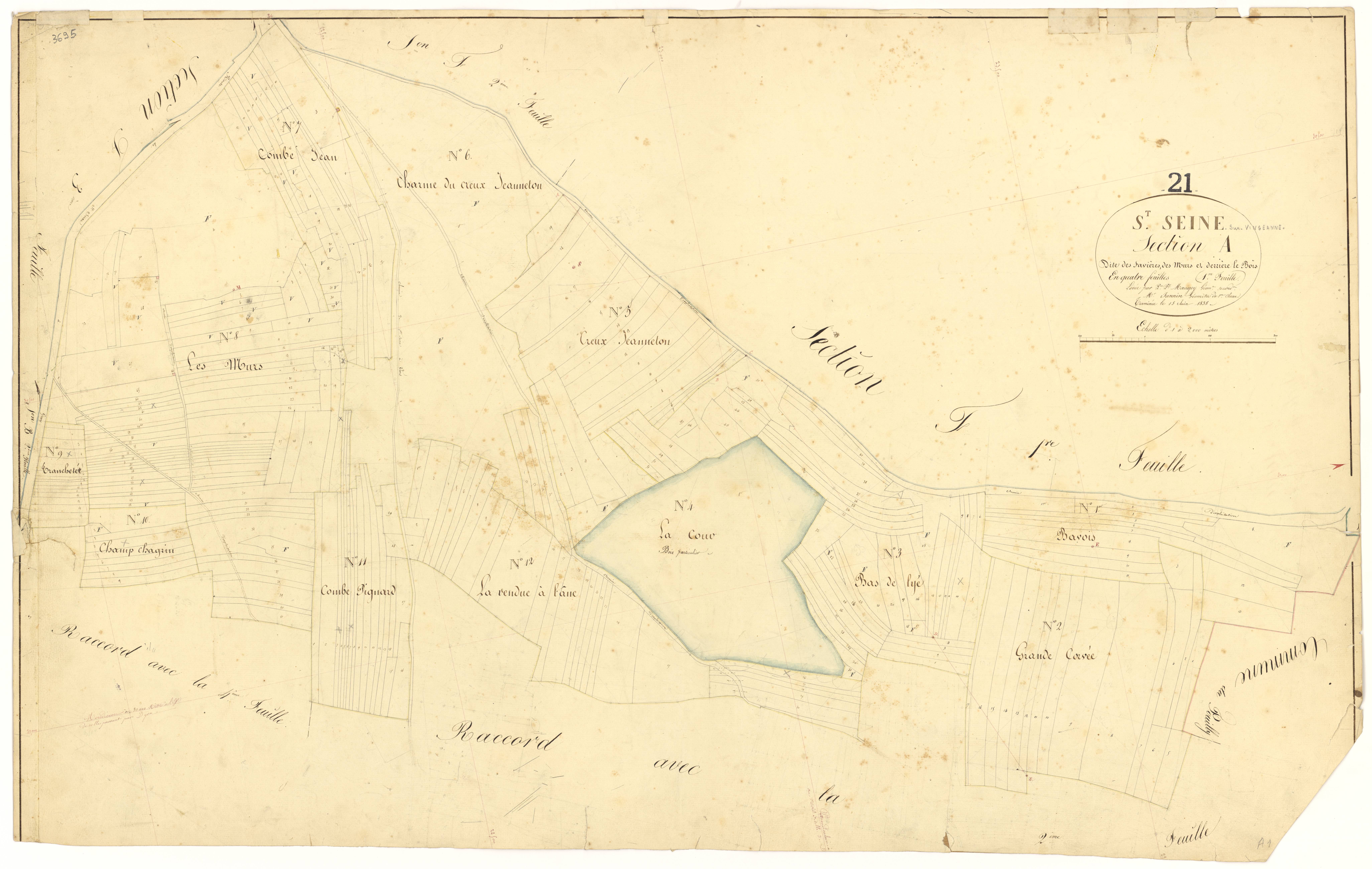 Saint-Seine-sur-Vingeanne - Section A1 - 3 P PLAN 574/3