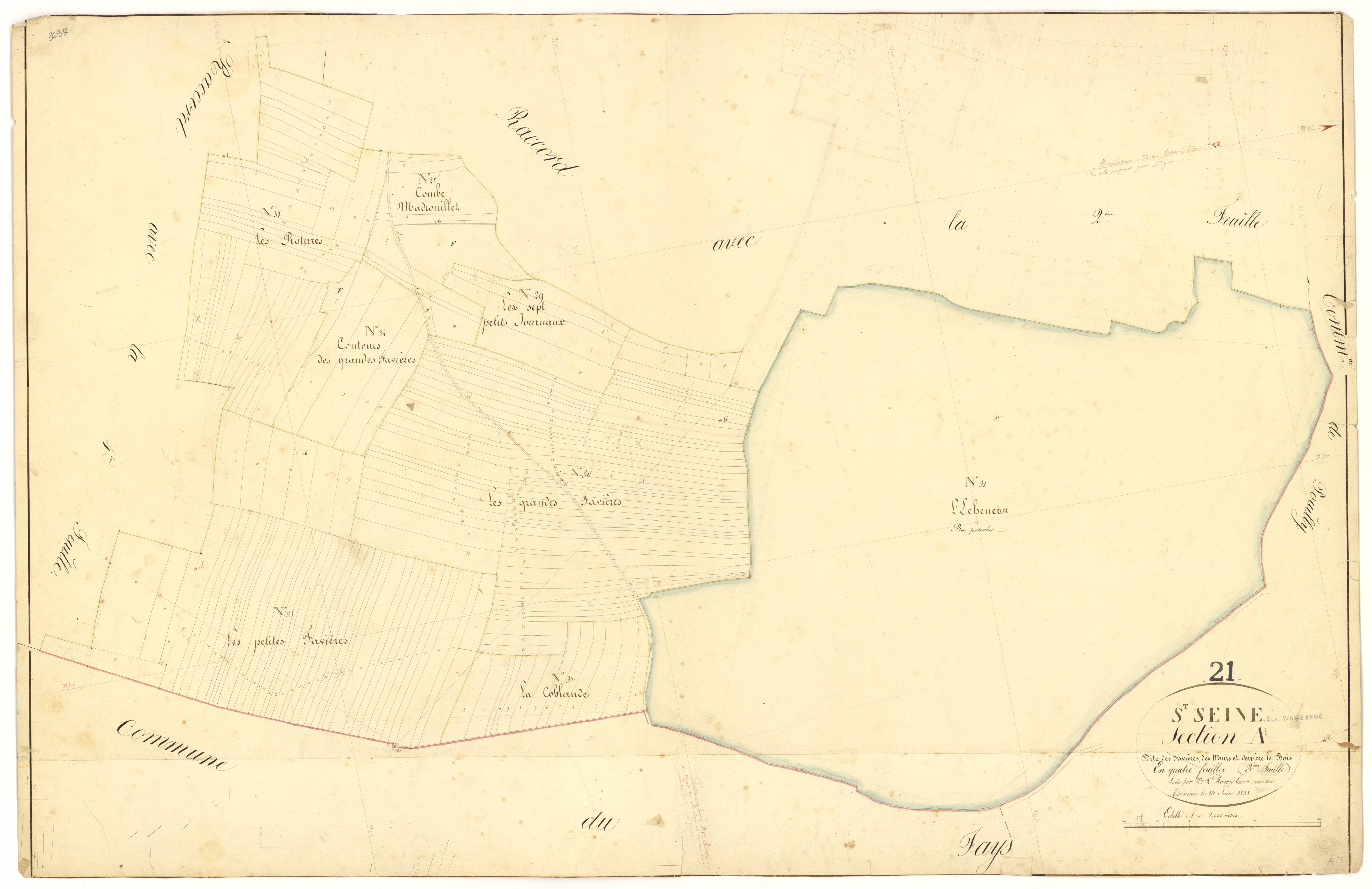 Saint-Seine-sur-Vingeanne - Section A3 - 3 P PLAN 574/5