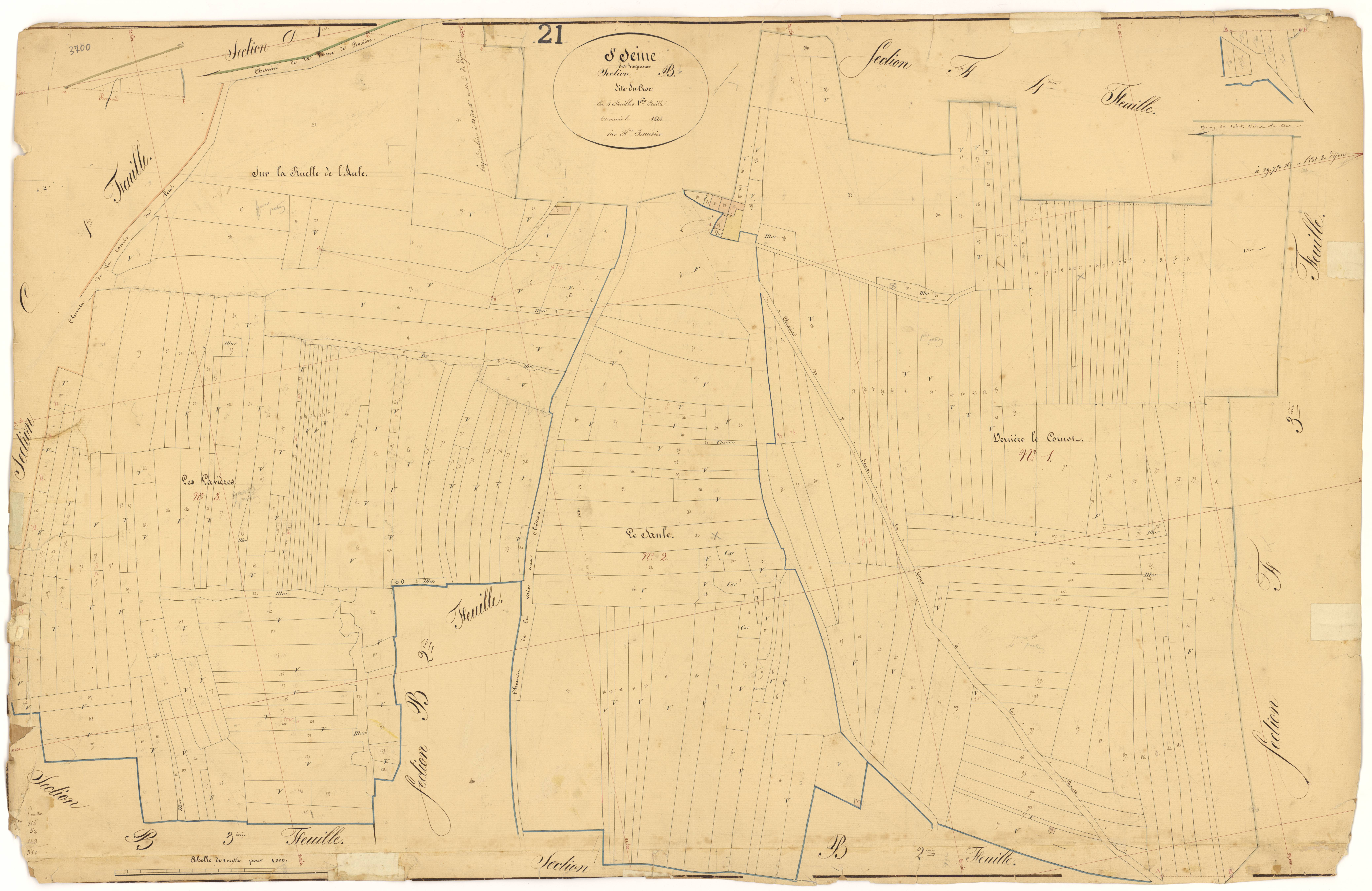 Saint-Seine-sur-Vingeanne - Section B1 - 3 P PLAN 574/8