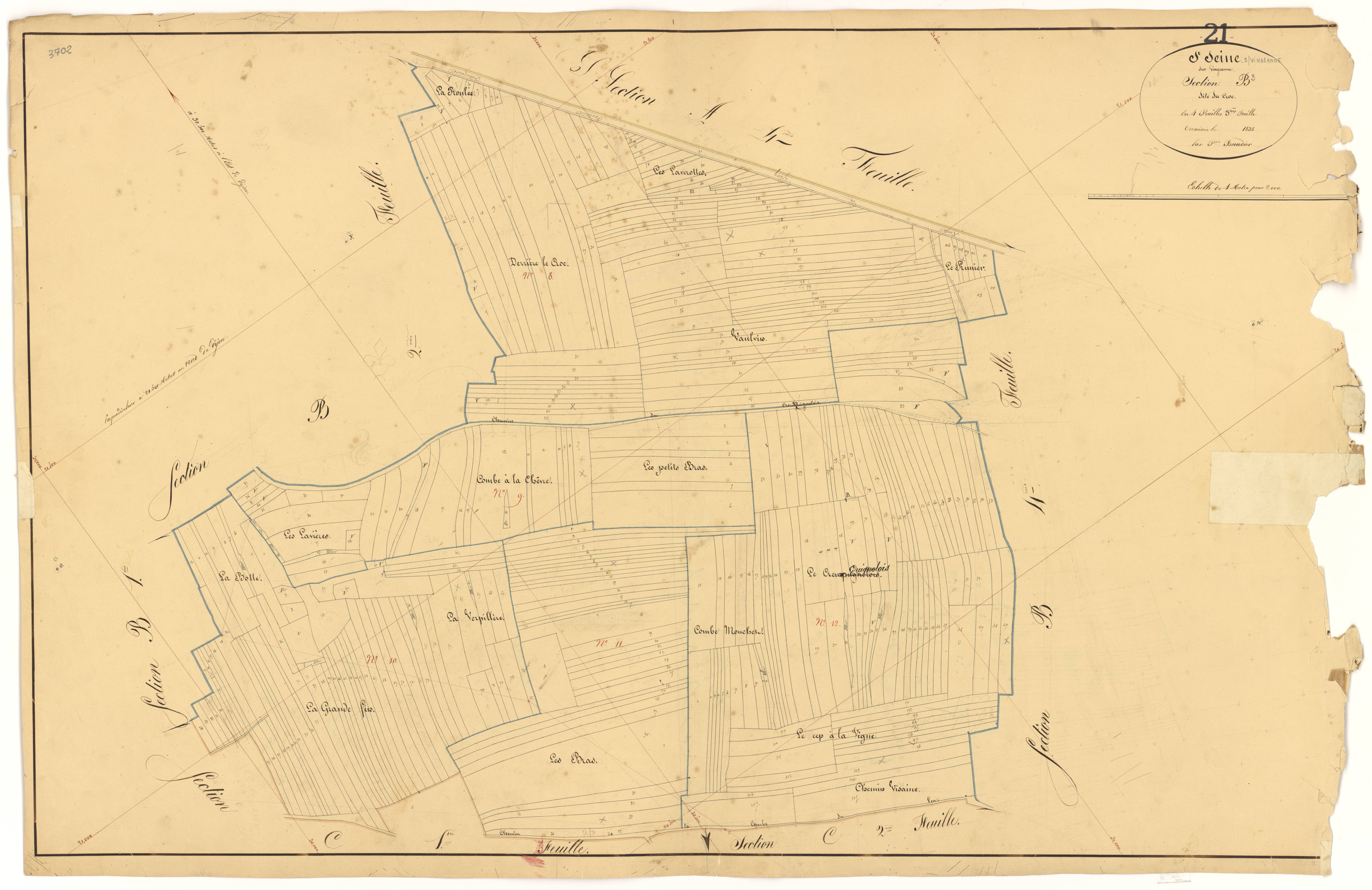 Saint-Seine-sur-Vingeanne - Section B3 - 3 P PLAN 574/10