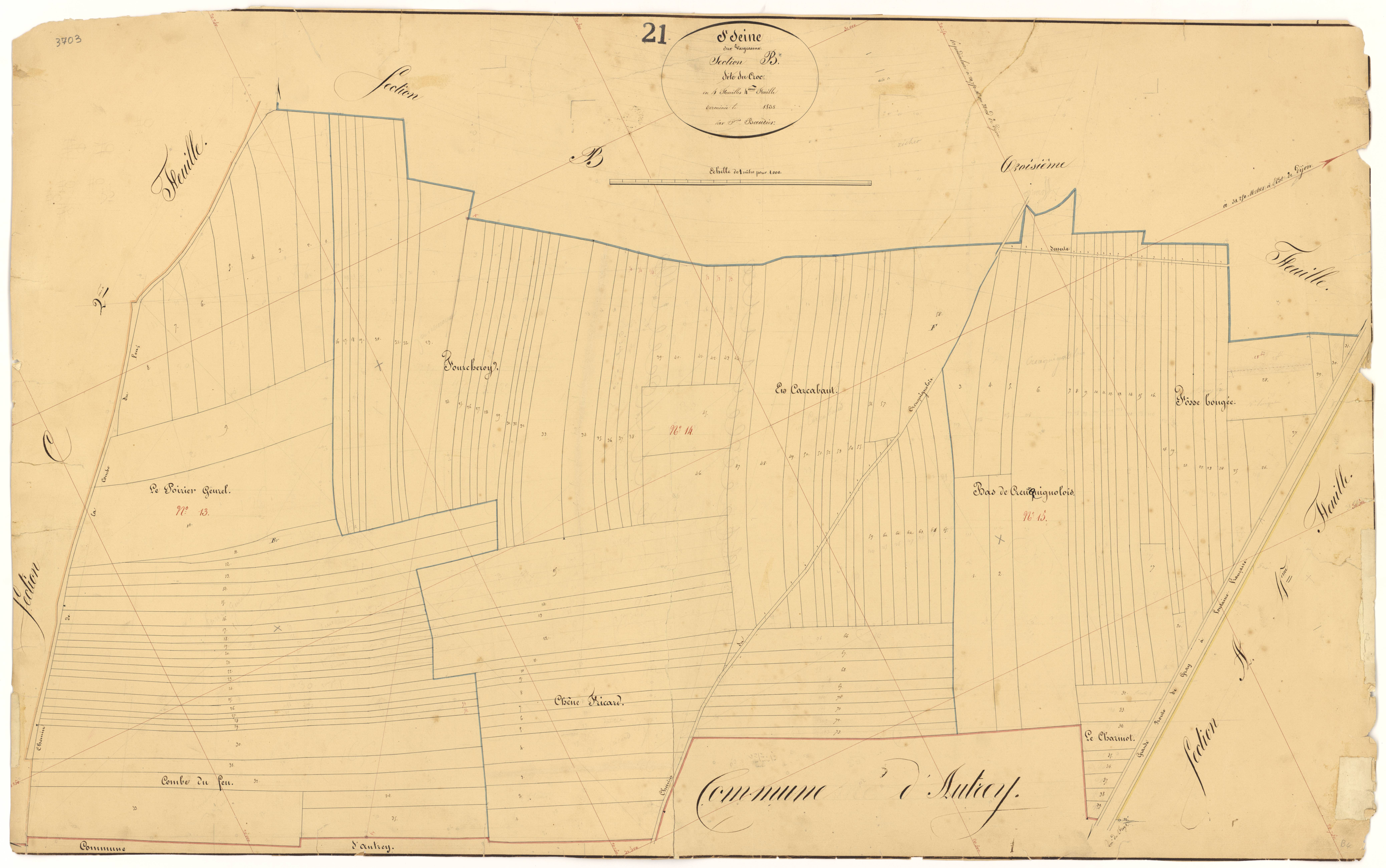 Saint-Seine-sur-Vingeanne - Section B4 - 3 P PLAN 574/11