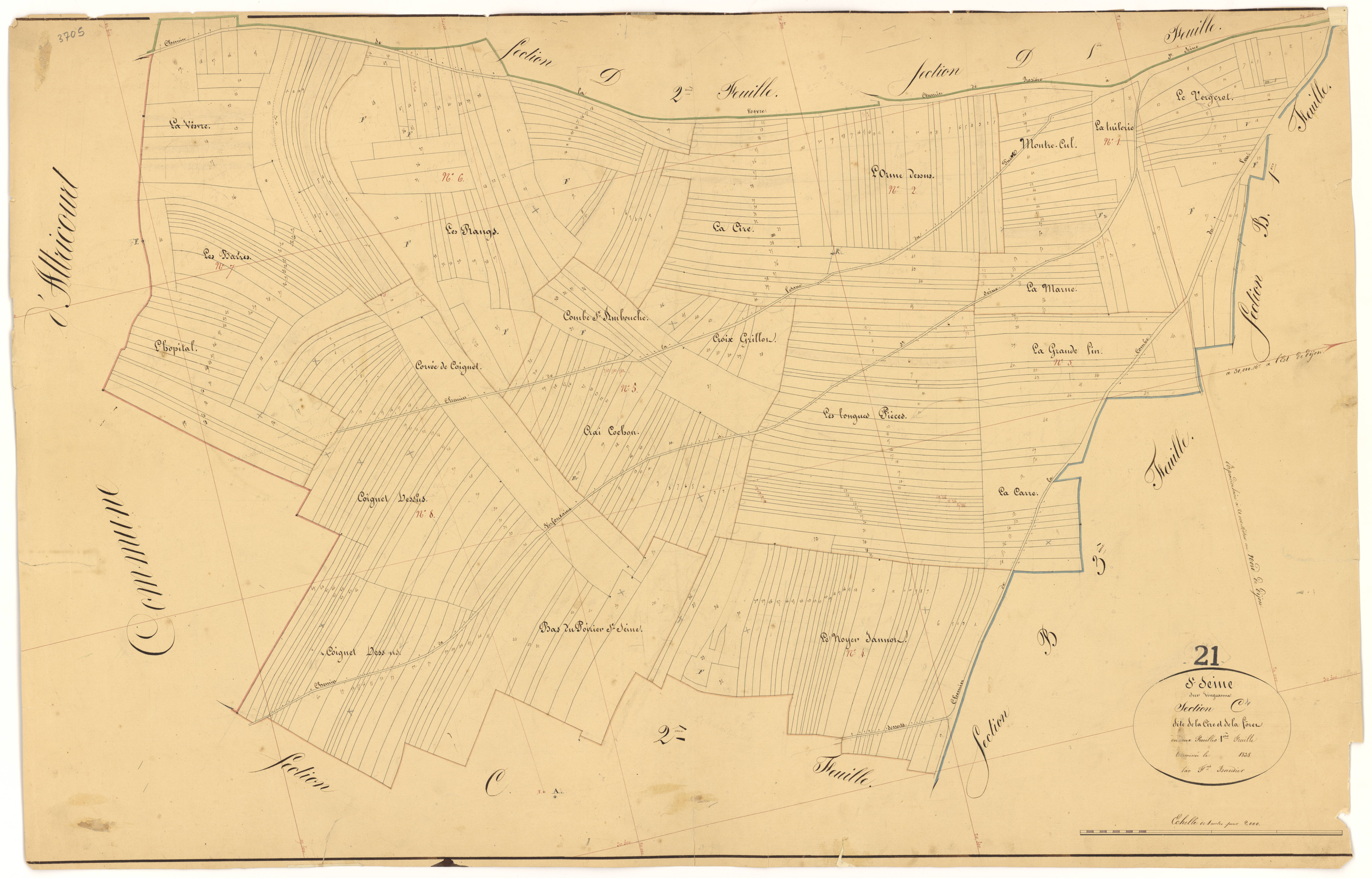Saint-Seine-sur-Vingeanne - Section C1 - 3 P PLAN 574/13