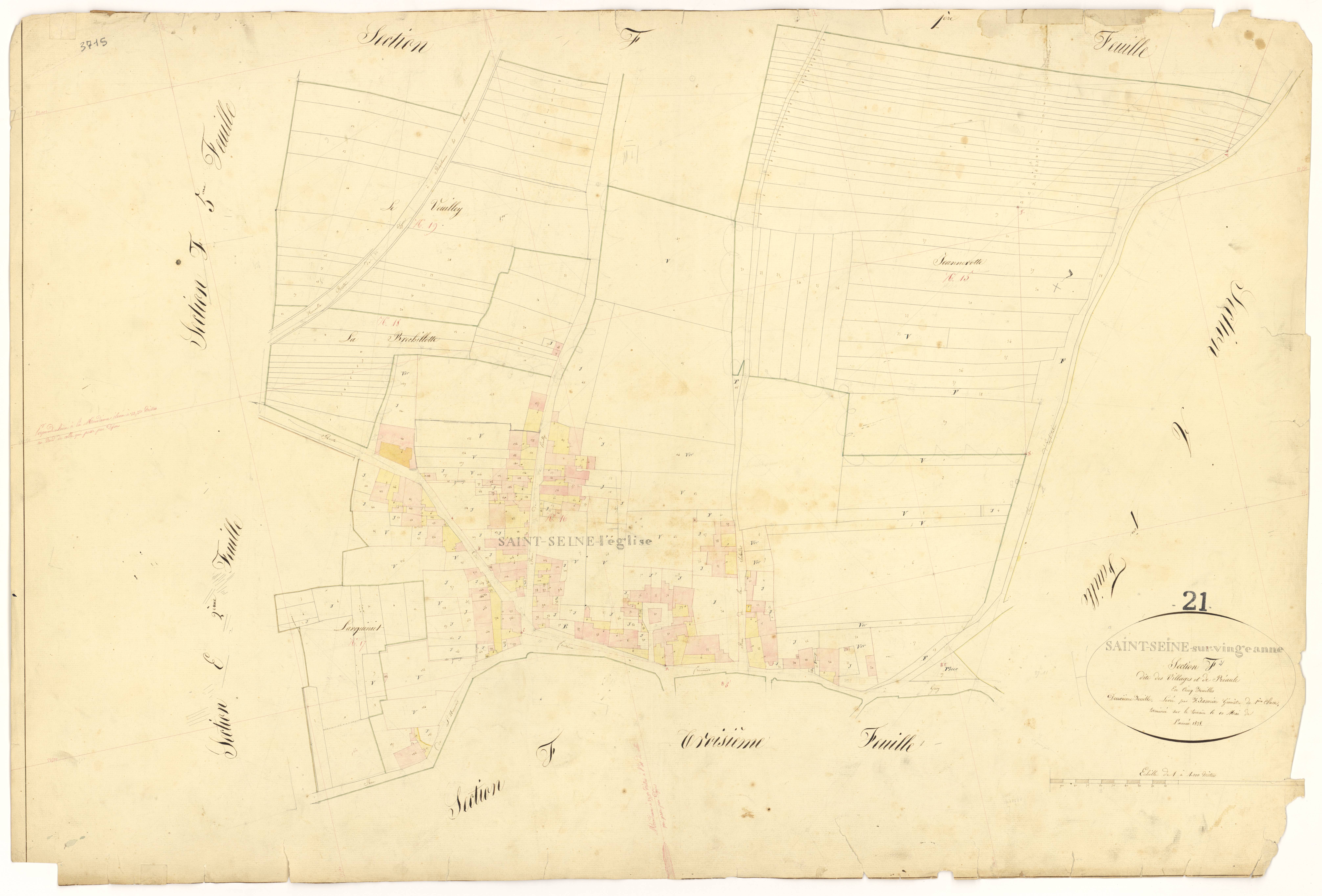 Saint-Seine-sur-Vingeanne - Section F2 - 3 P PLAN 574/23