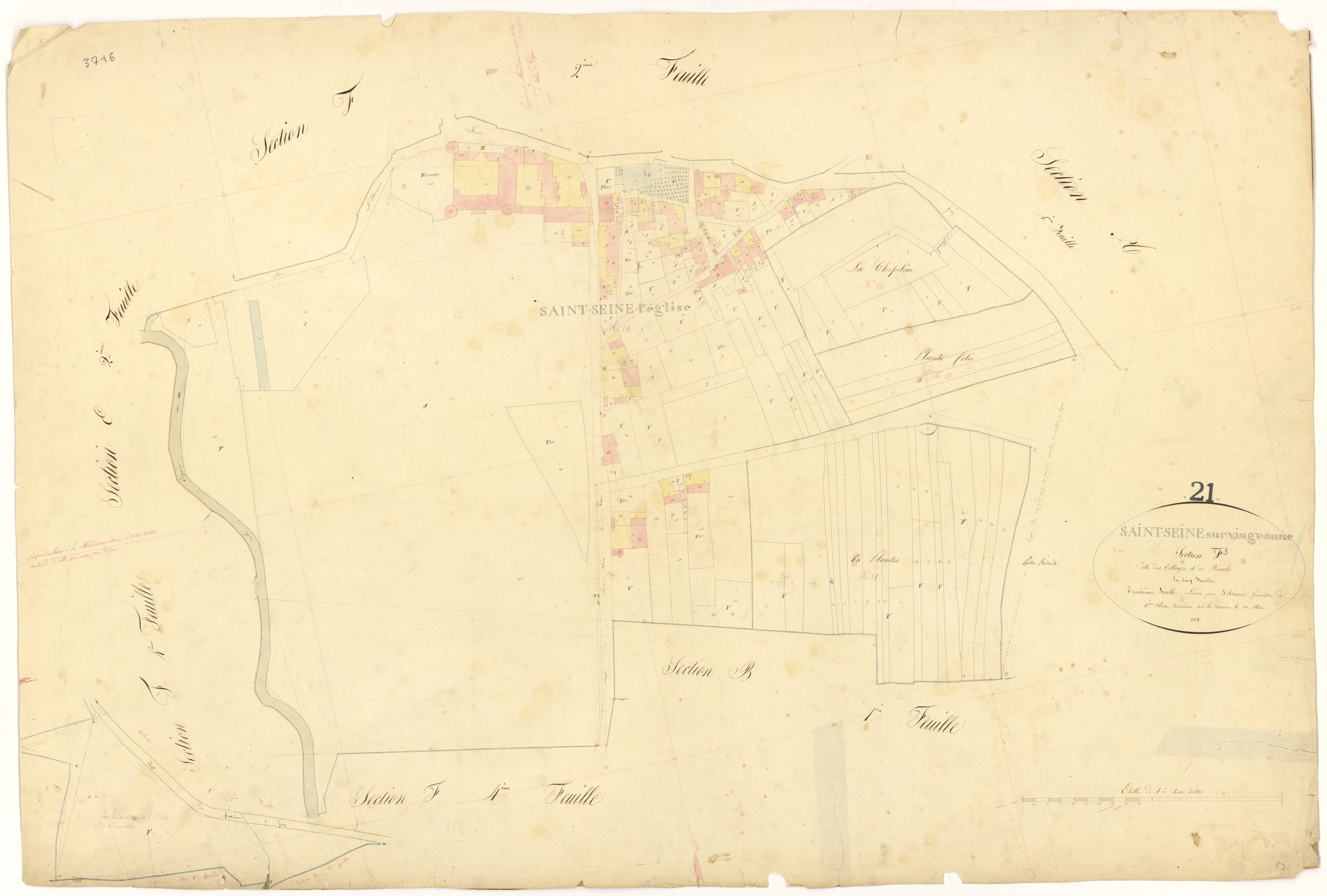 Saint-Seine-sur-Vingeanne - Section F3 - 3 P PLAN 574/24